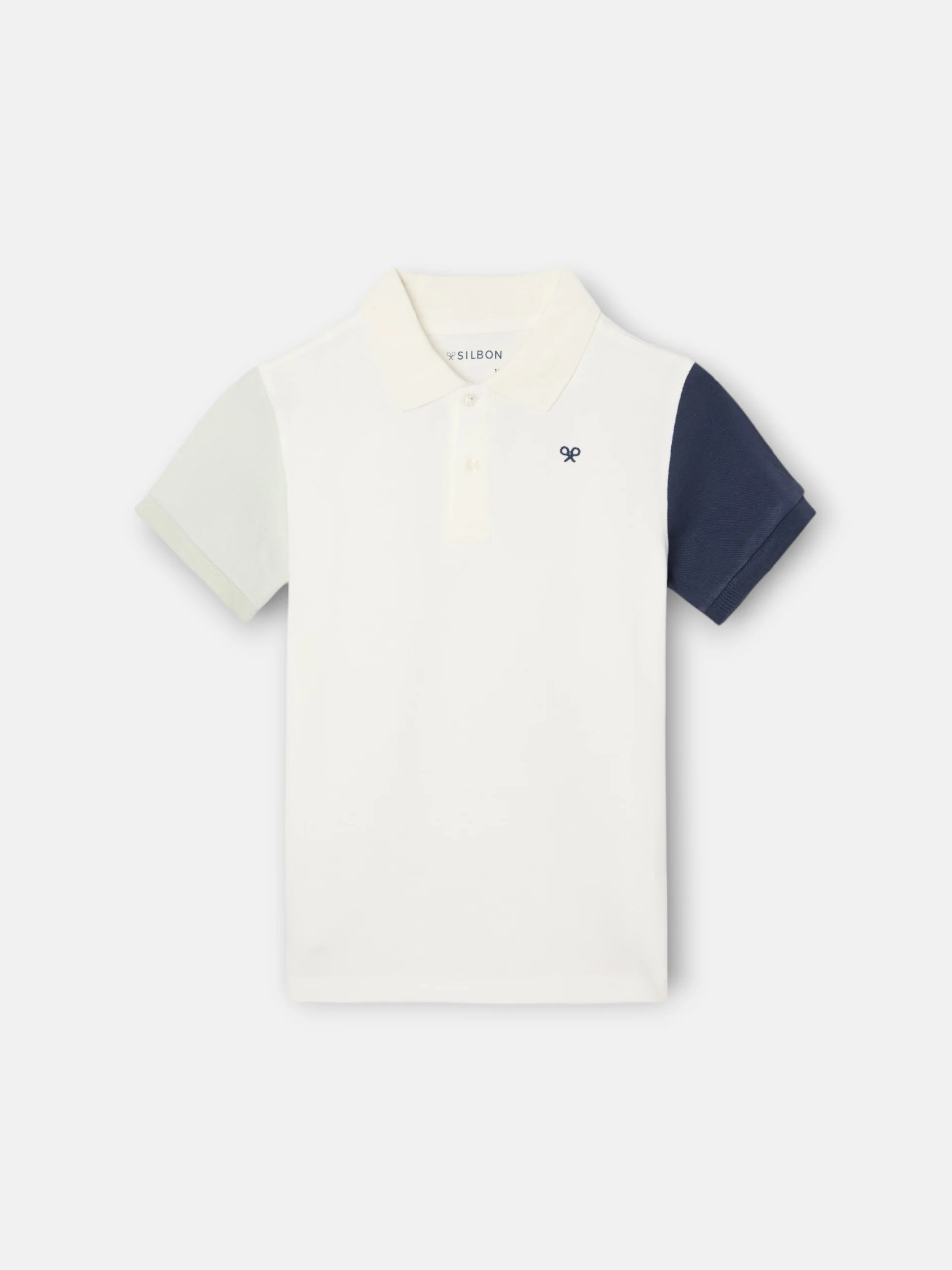 Polo kids tricolor blanco - Image 8