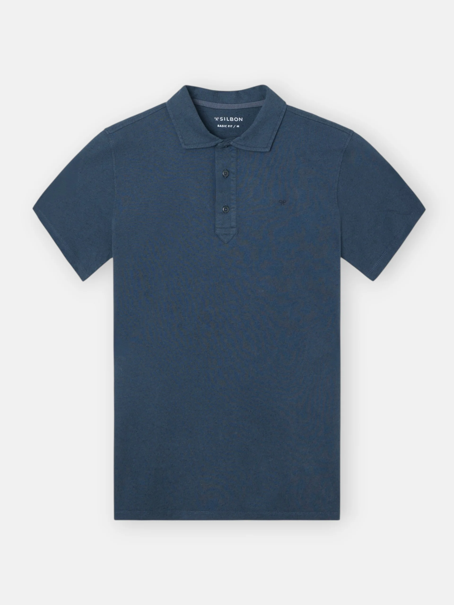 Polo lino tapeta larga azul marino - Image 5