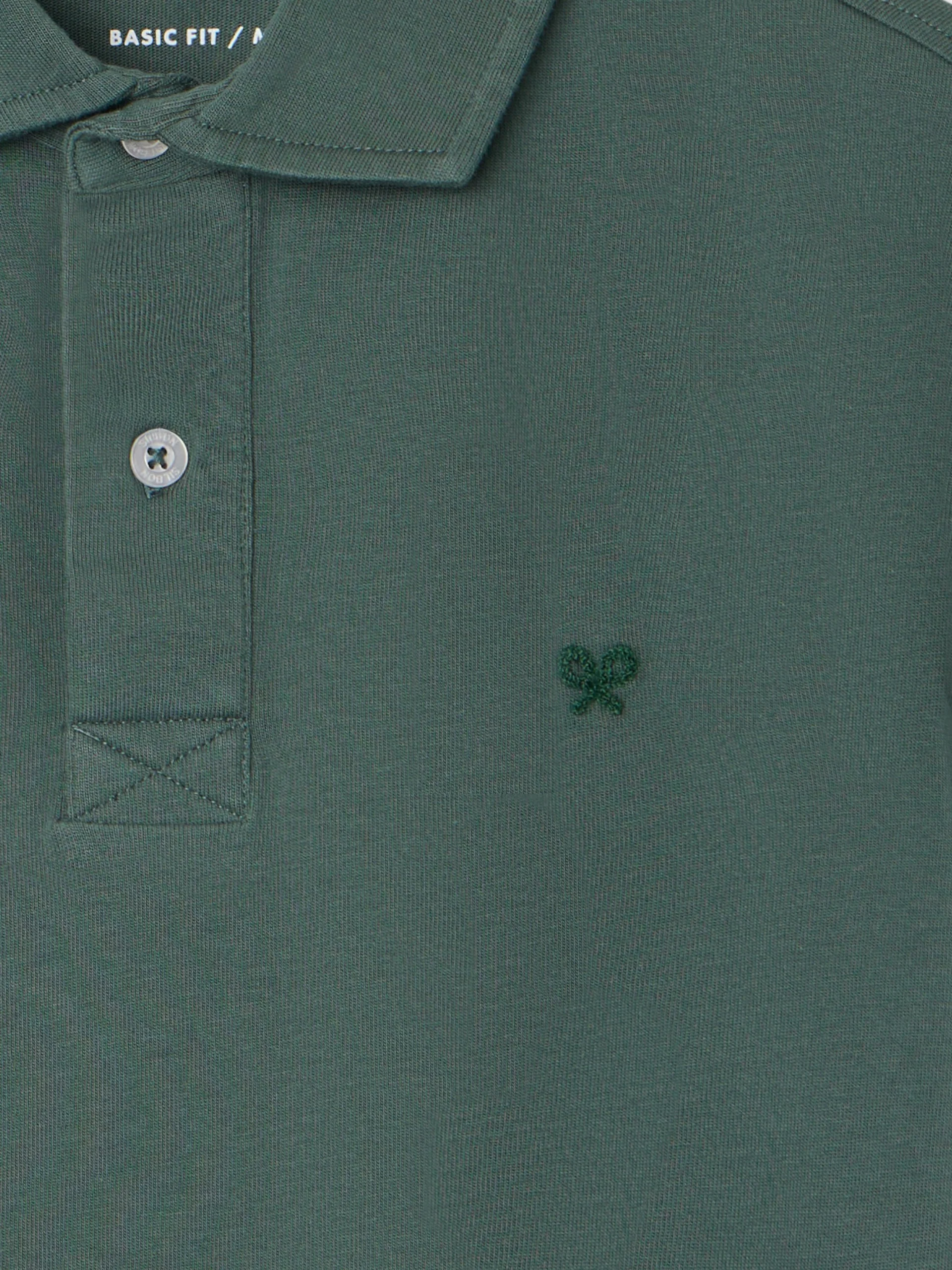 Polo manga corta logo relieve verde - Image 2