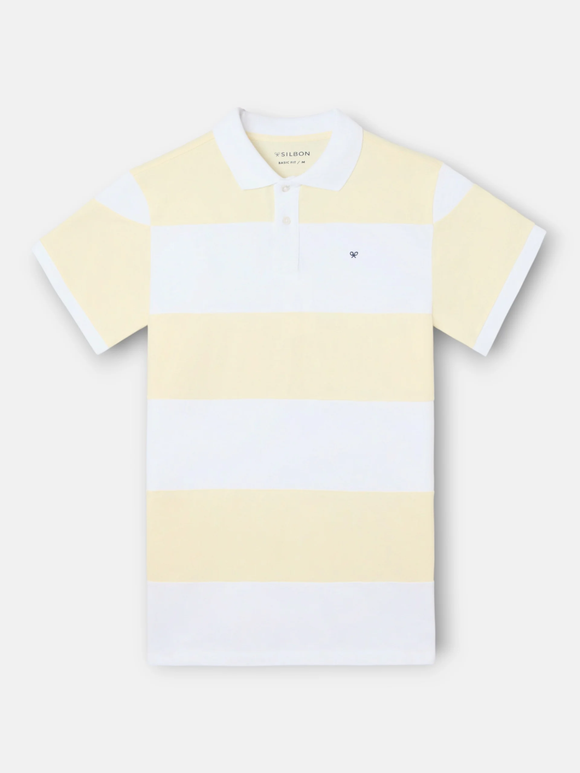 Polo manga corta rayas anchas amarillo - Image 6
