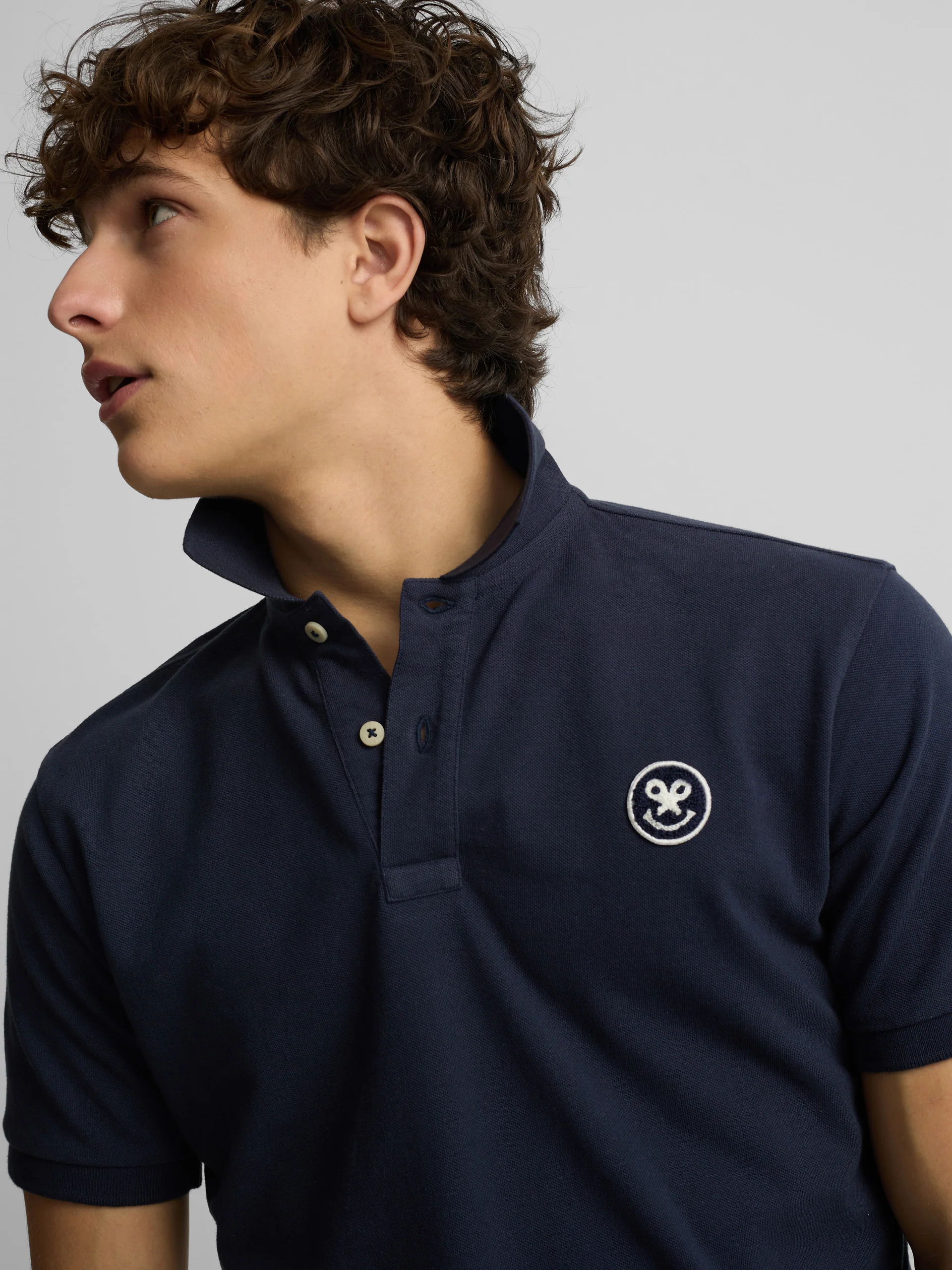 Polo manga corta smile azul marino - Image 7
