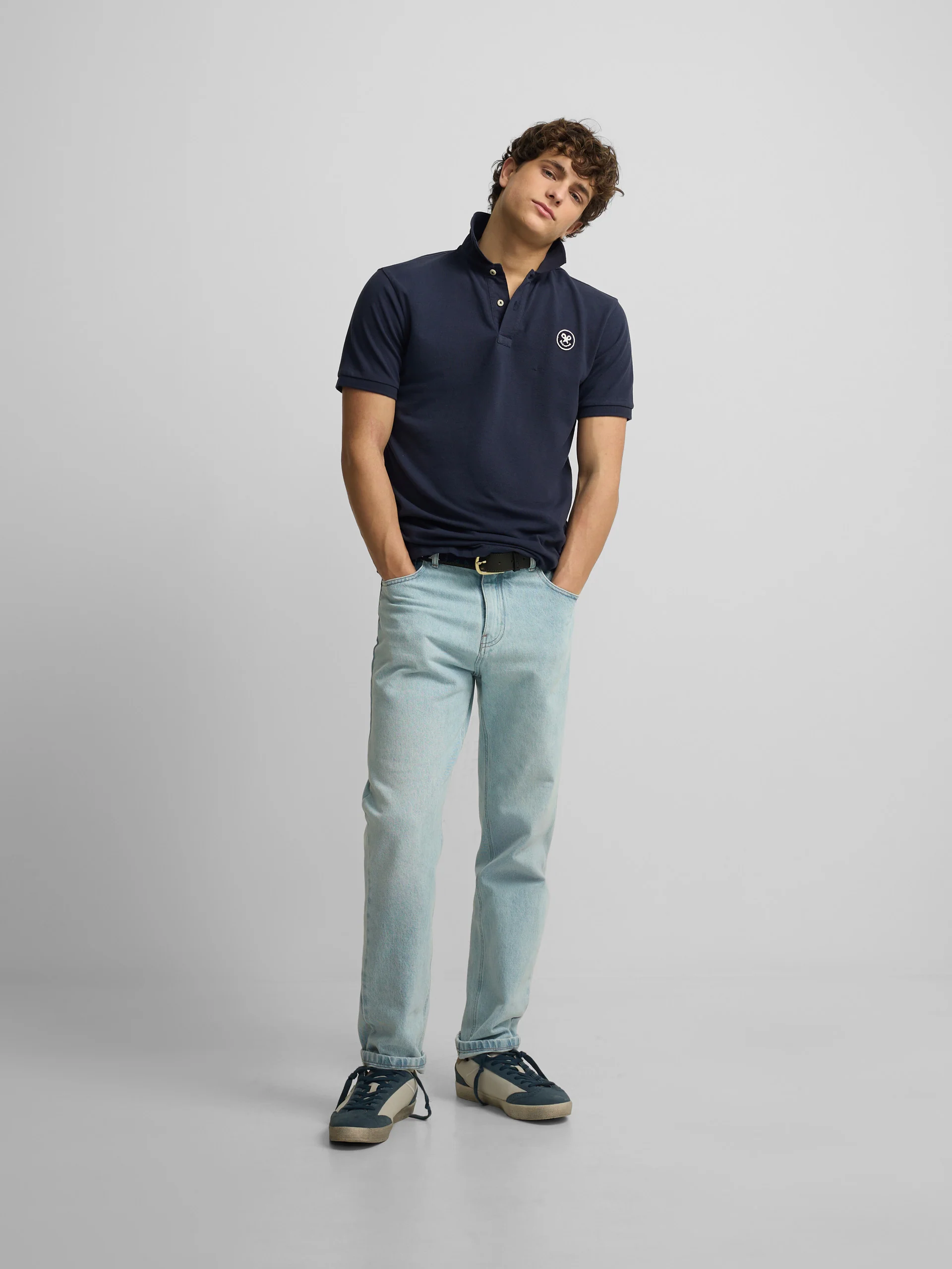 Polo manga corta smile azul marino - Image 8