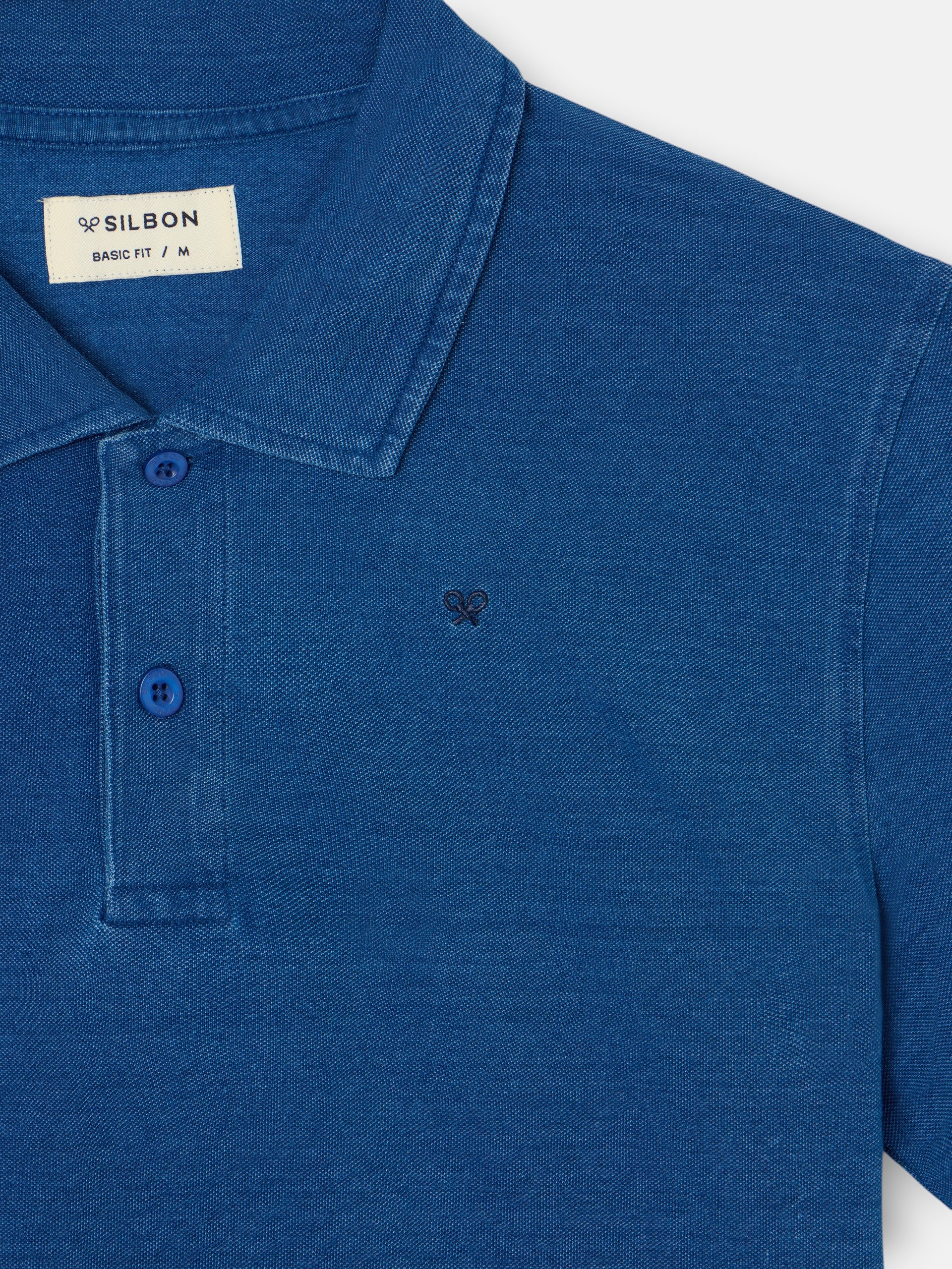 Polo manga corta style denim azul claro - Image 2