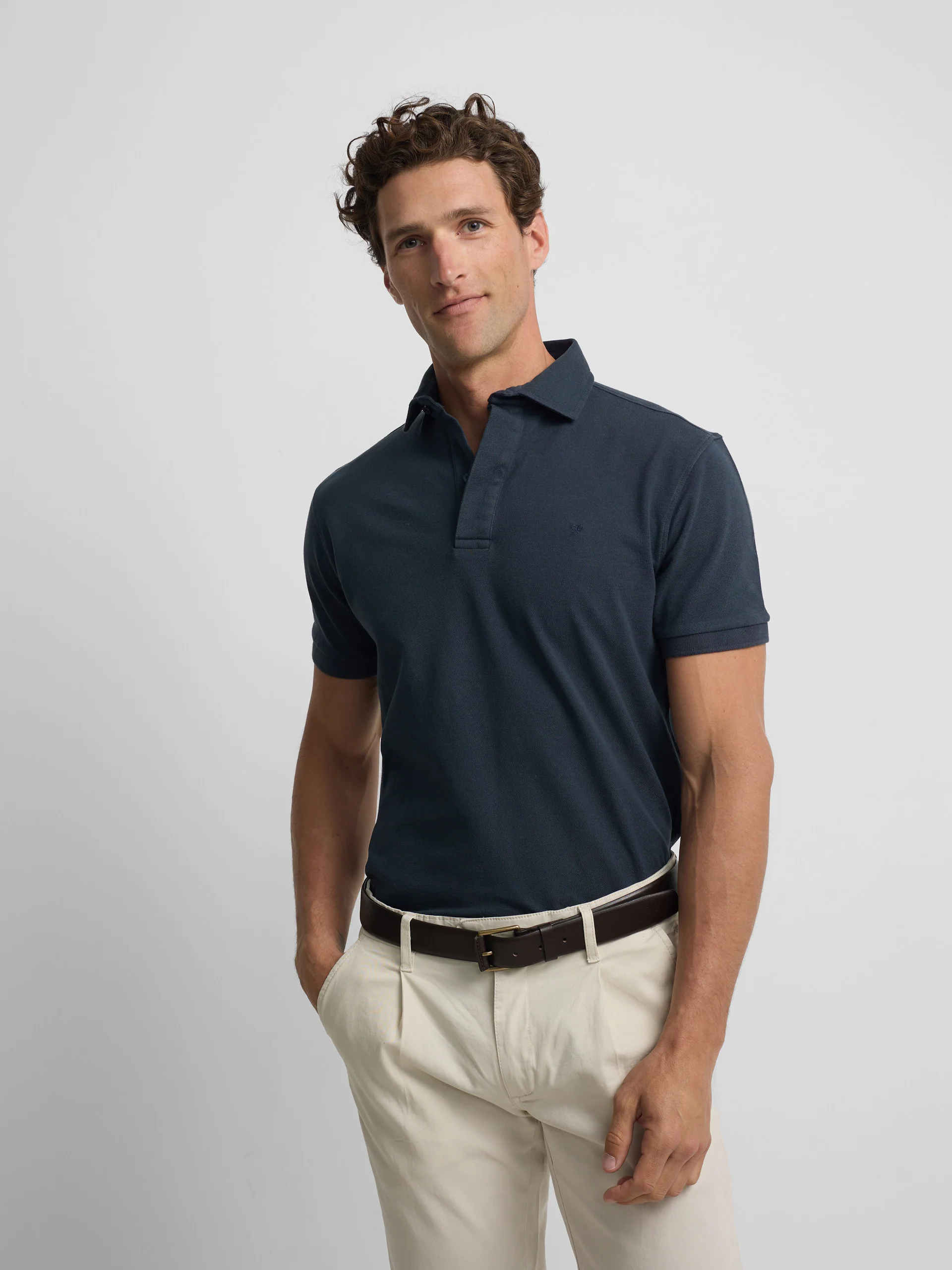 Polo manga corta suite azul marino
