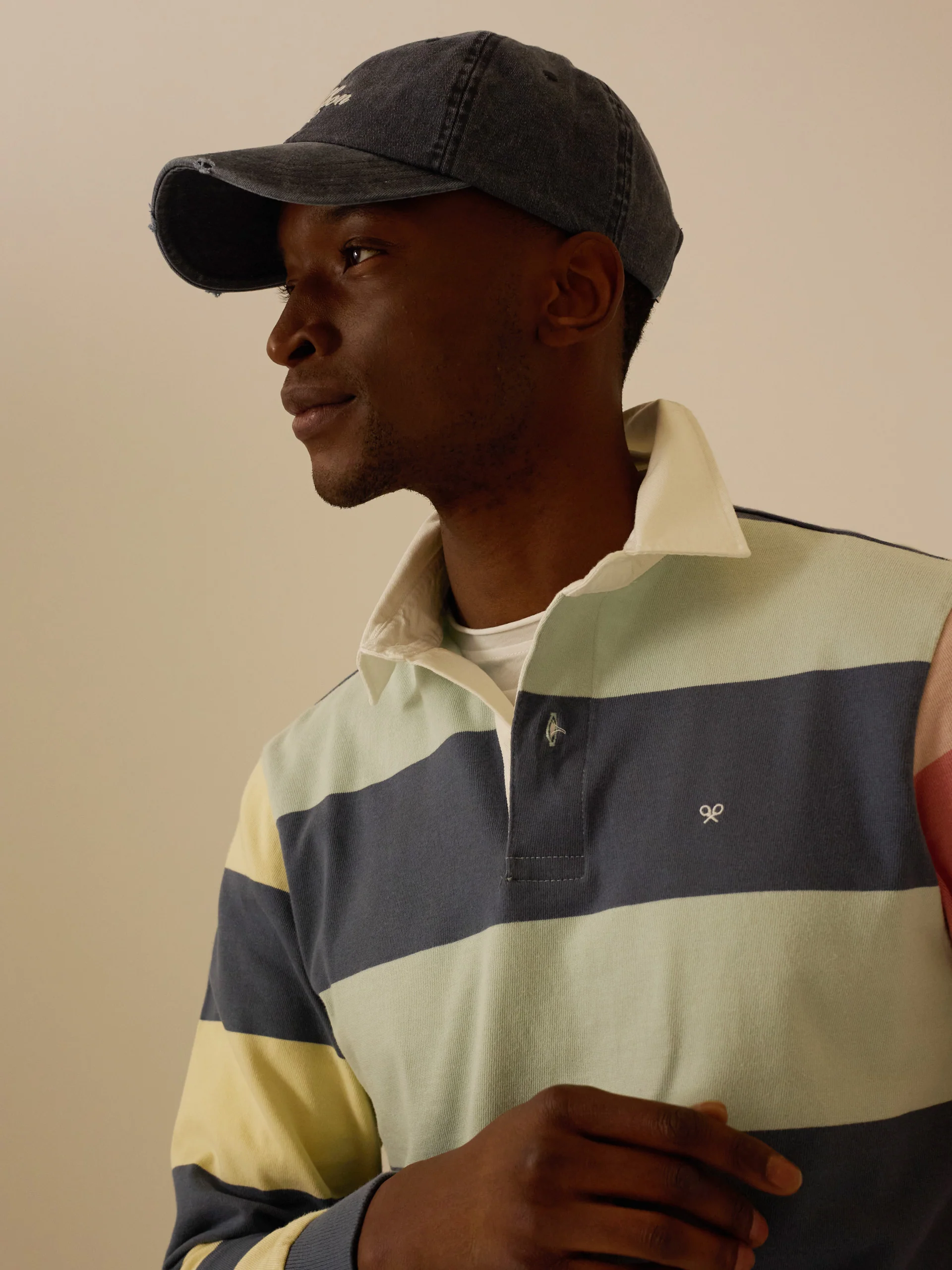 Polo manga larga rayas multicolor
