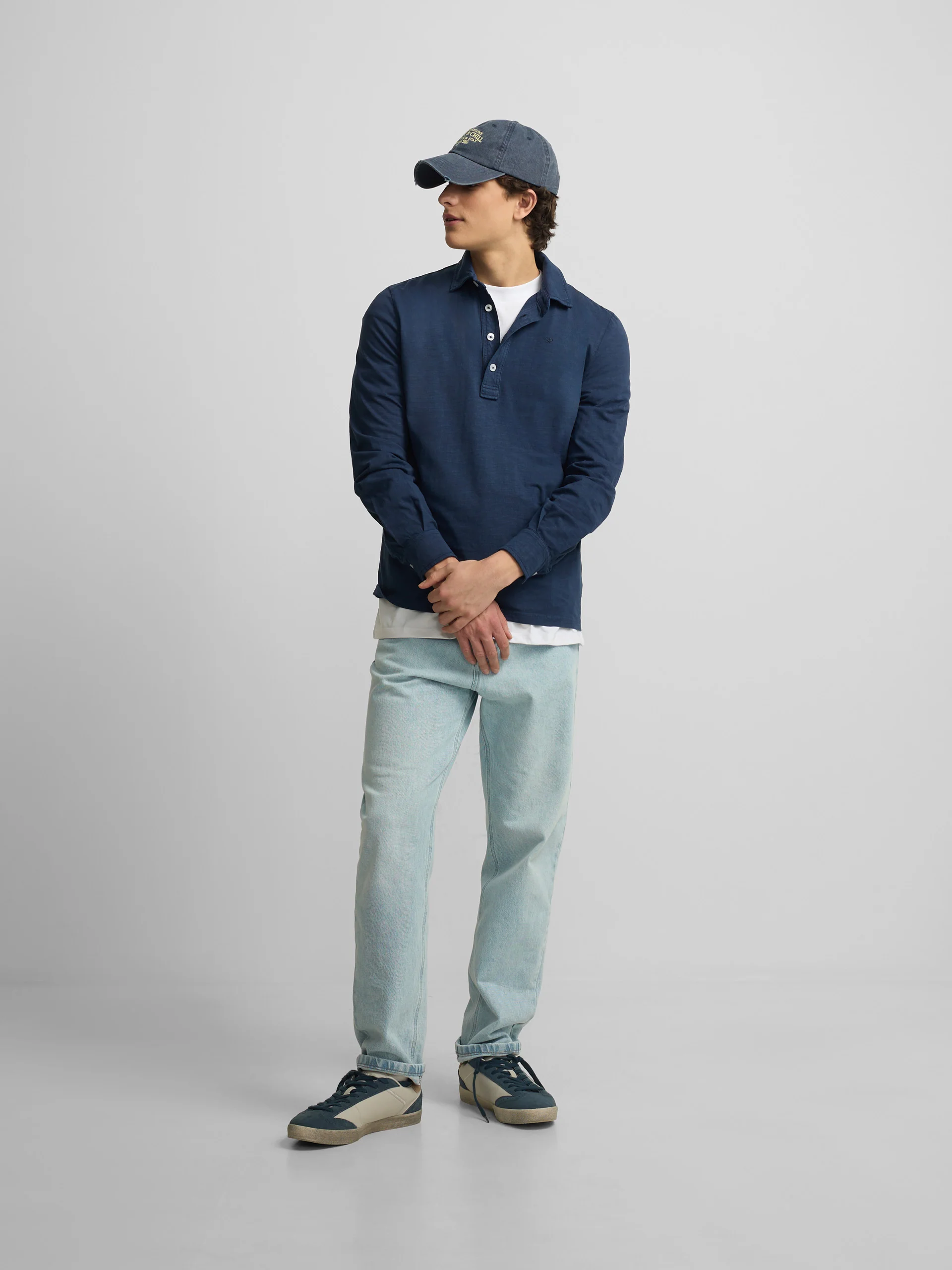 Polo manga larga sport azul - Image 6