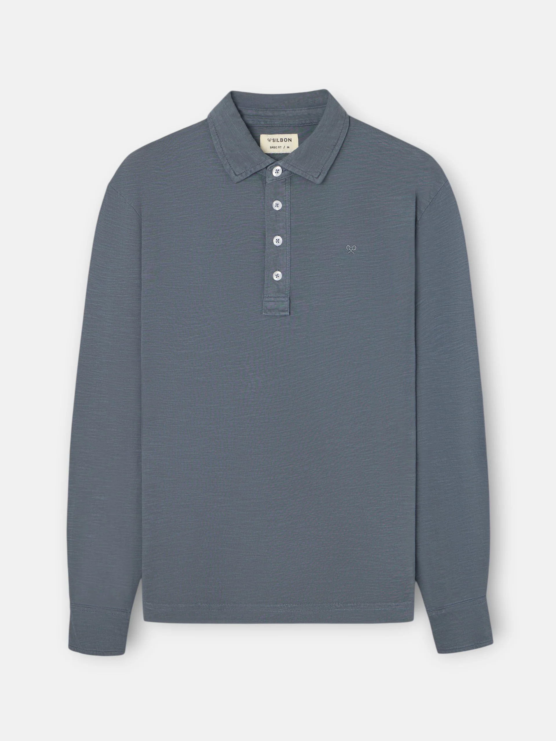 Polo manga larga sport gris - Image 5