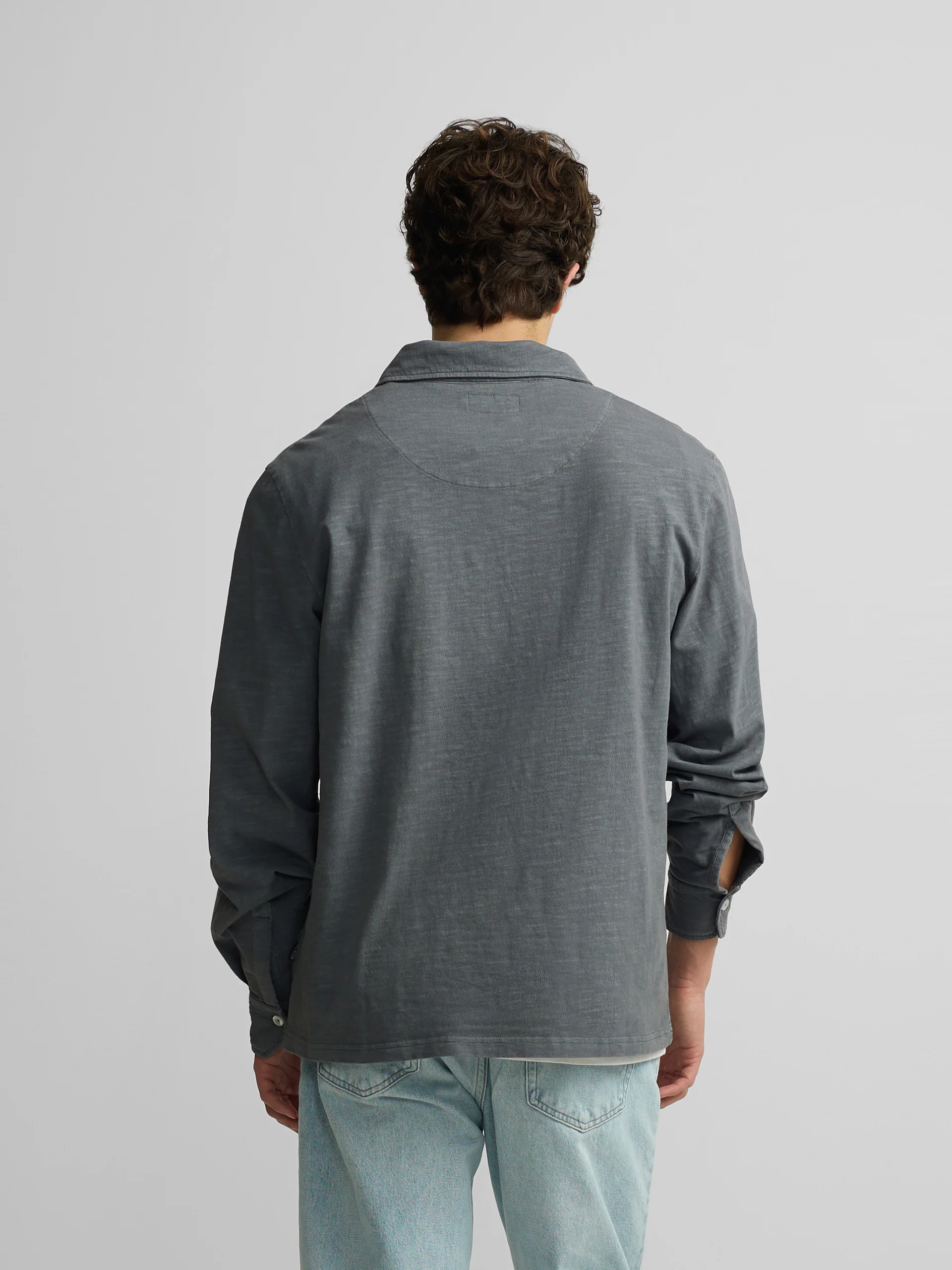 Polo manga larga sport gris - Image 7