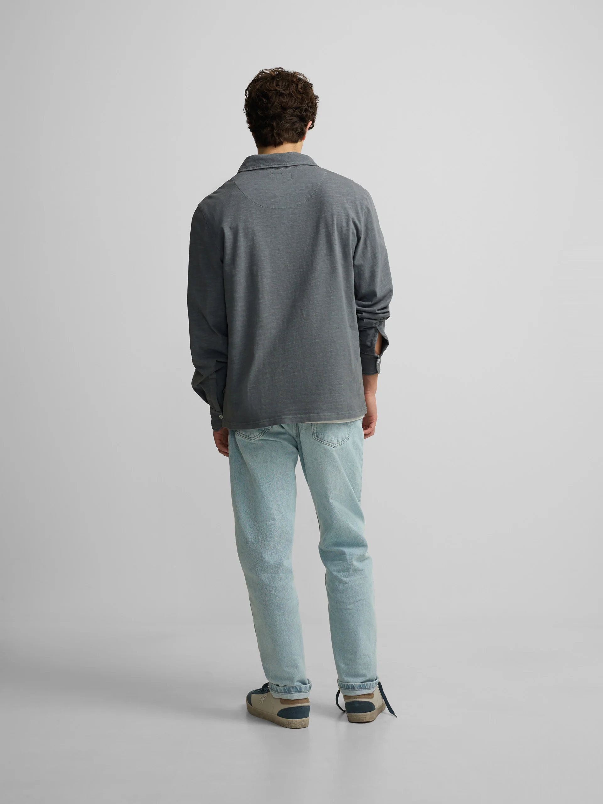 Polo manga larga sport gris - Image 8
