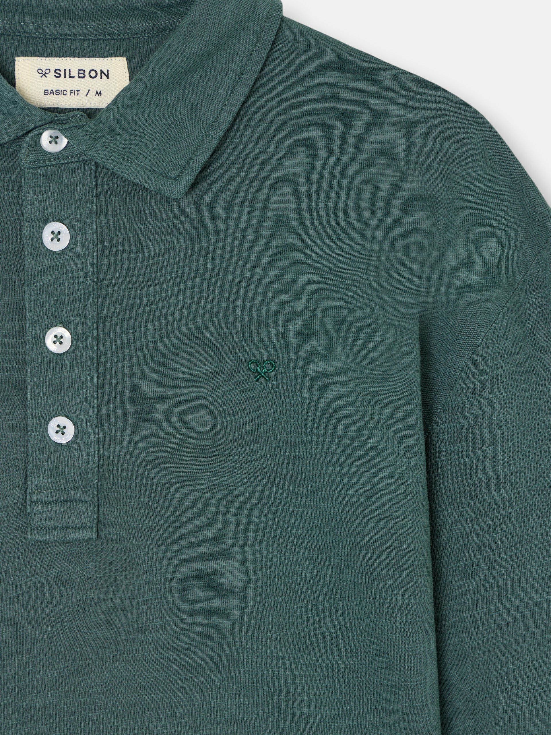 Polo manga larga sport verde - Image 2