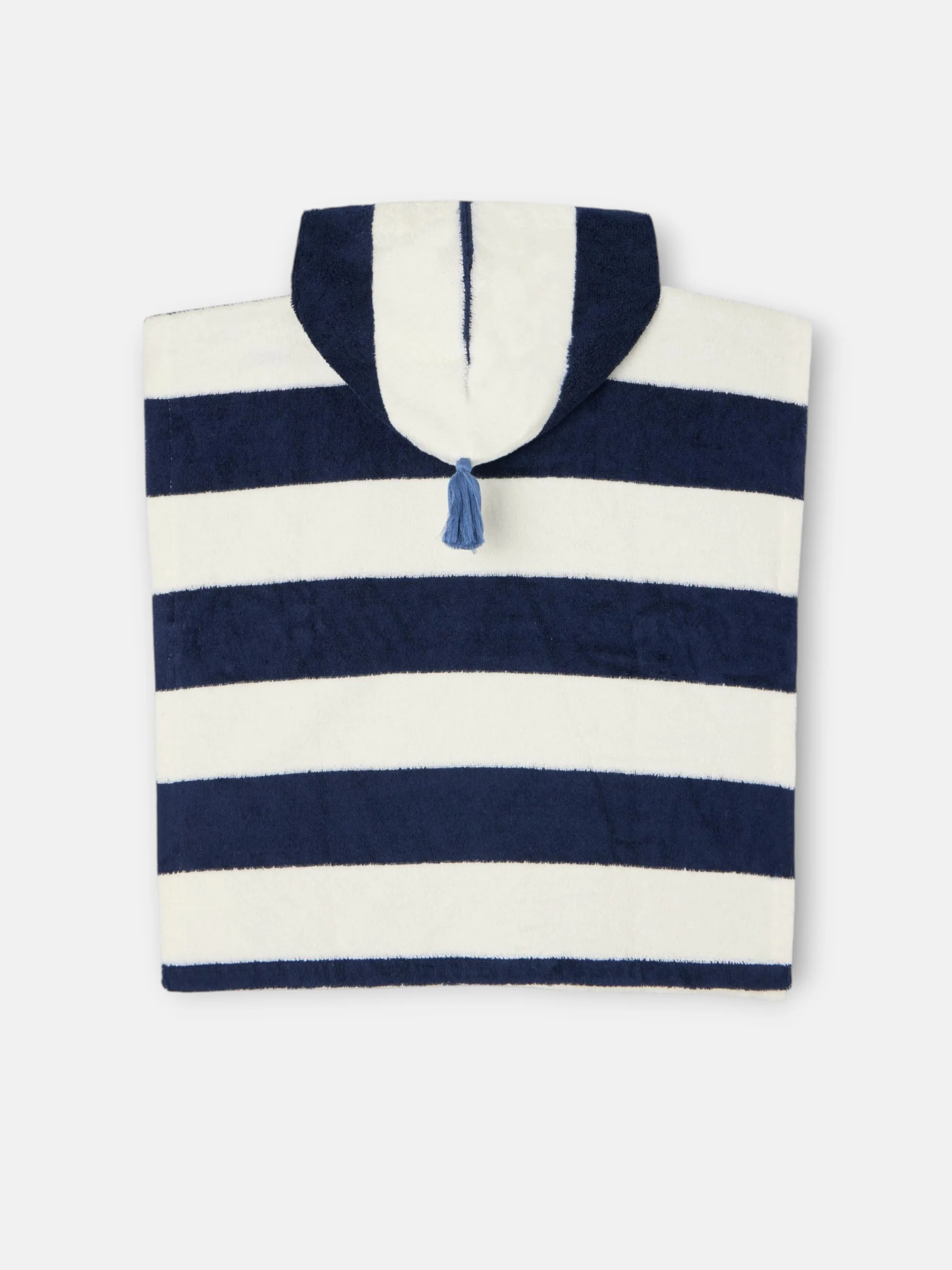 Poncho toalla kids rayas horizontales marino - Image 3