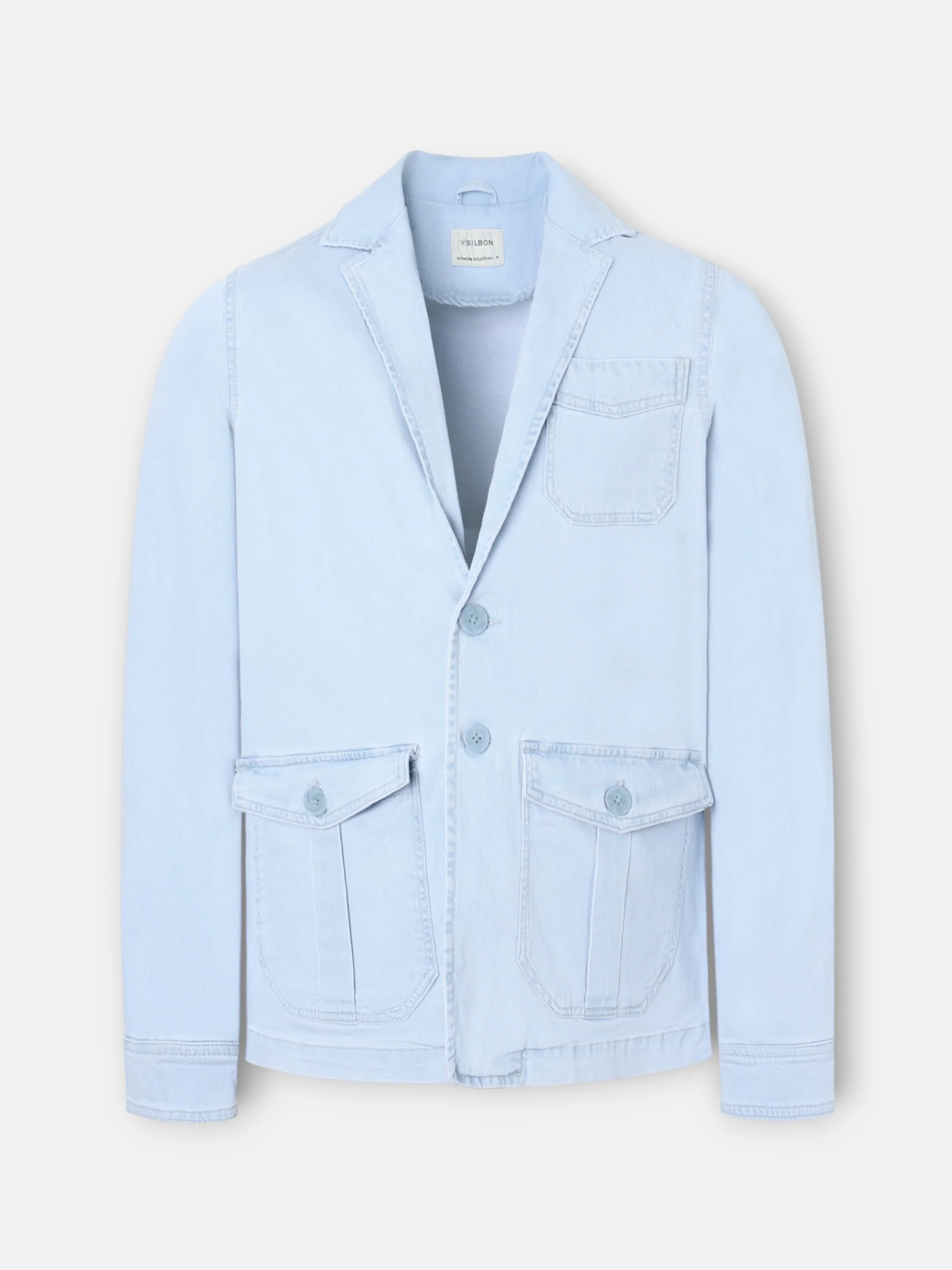 Semiblazer bolsillos denim azul claro - Image 4