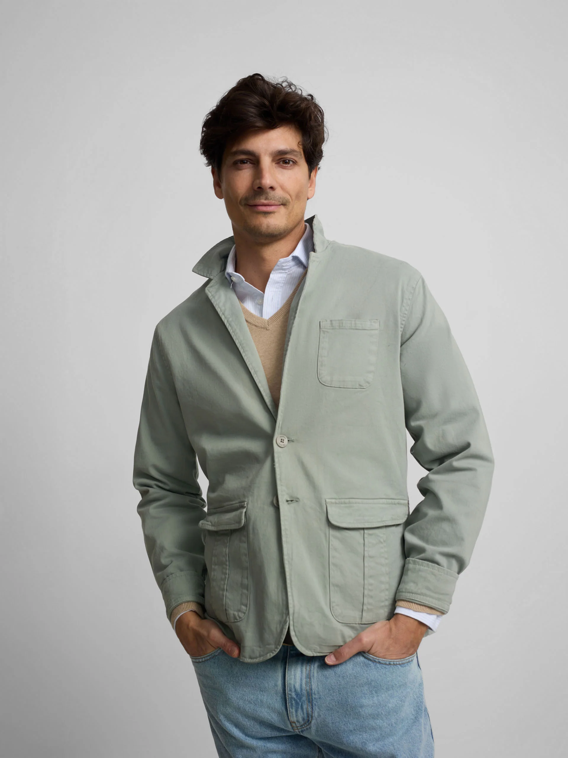 Semiblazer verde gris - Image 2