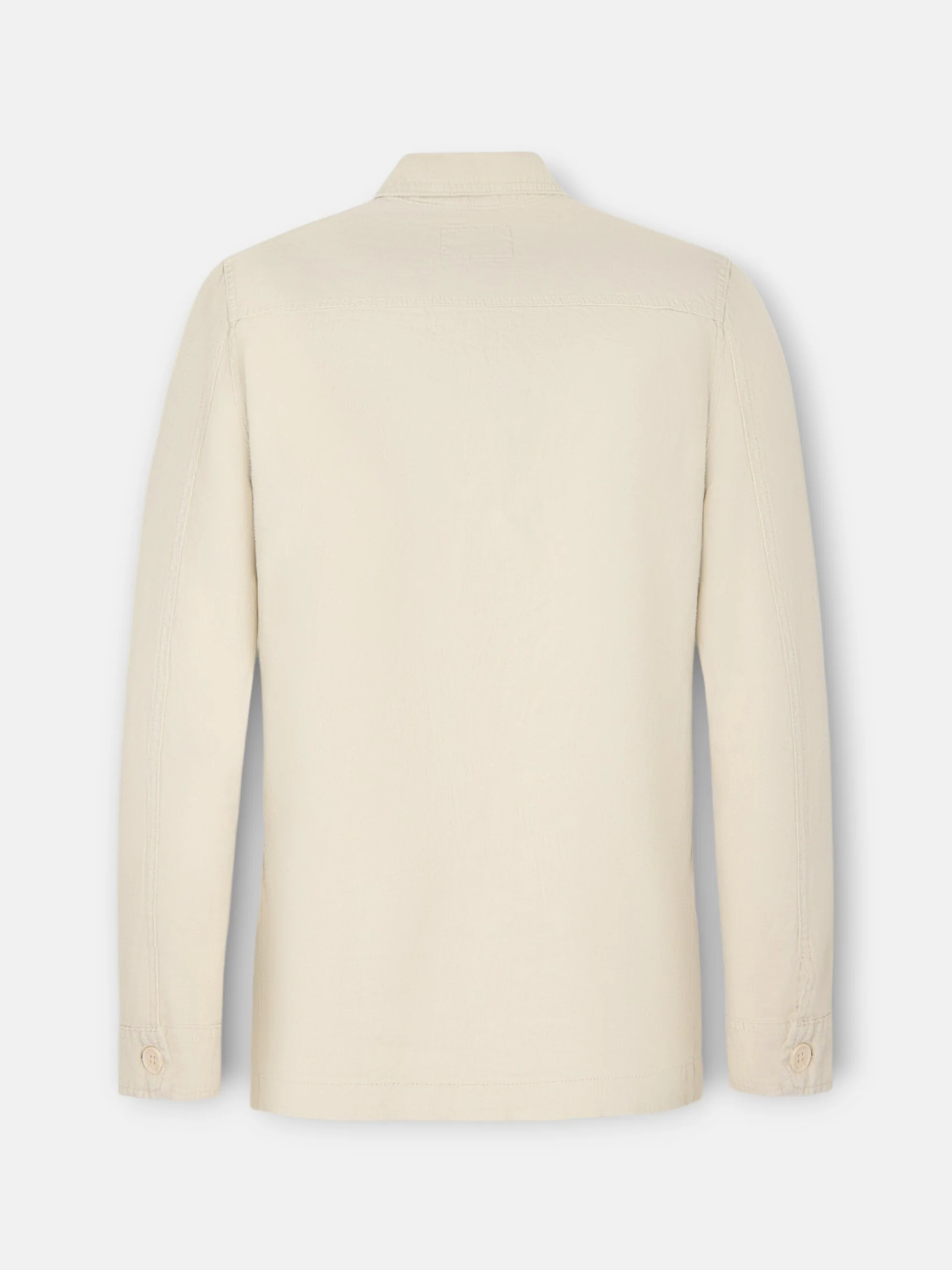 Sobrecamisa lino beige medio - Image 12
