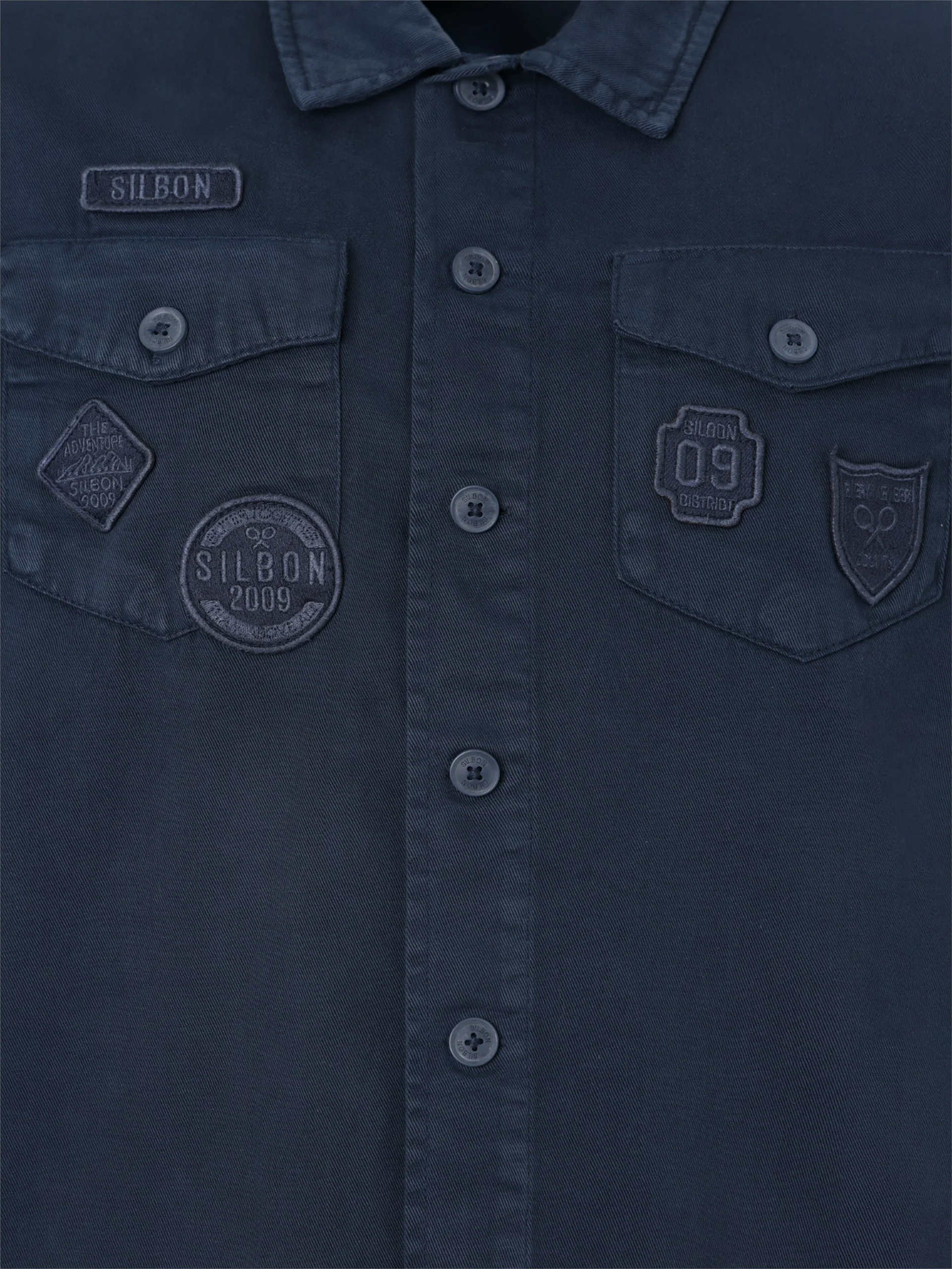 Sobrecamisa parches azul marino - Image 3