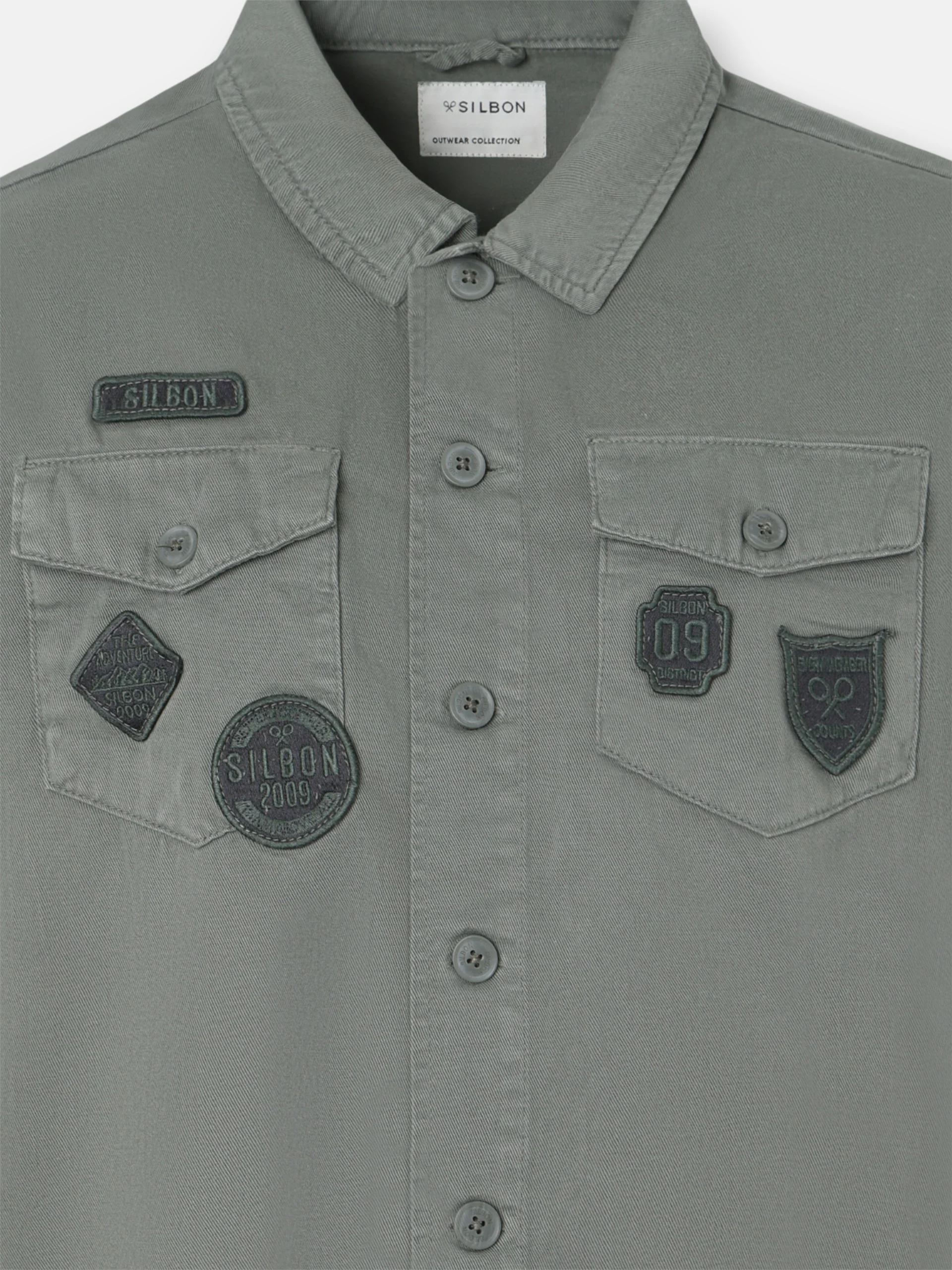 Sobrecamisa parches azul petroleo - Image 10