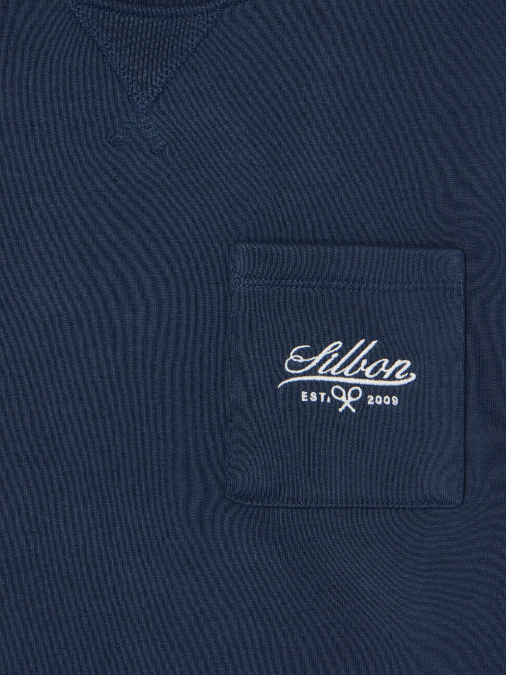 Sudadera bolsillo bordado azul marino - Image 2