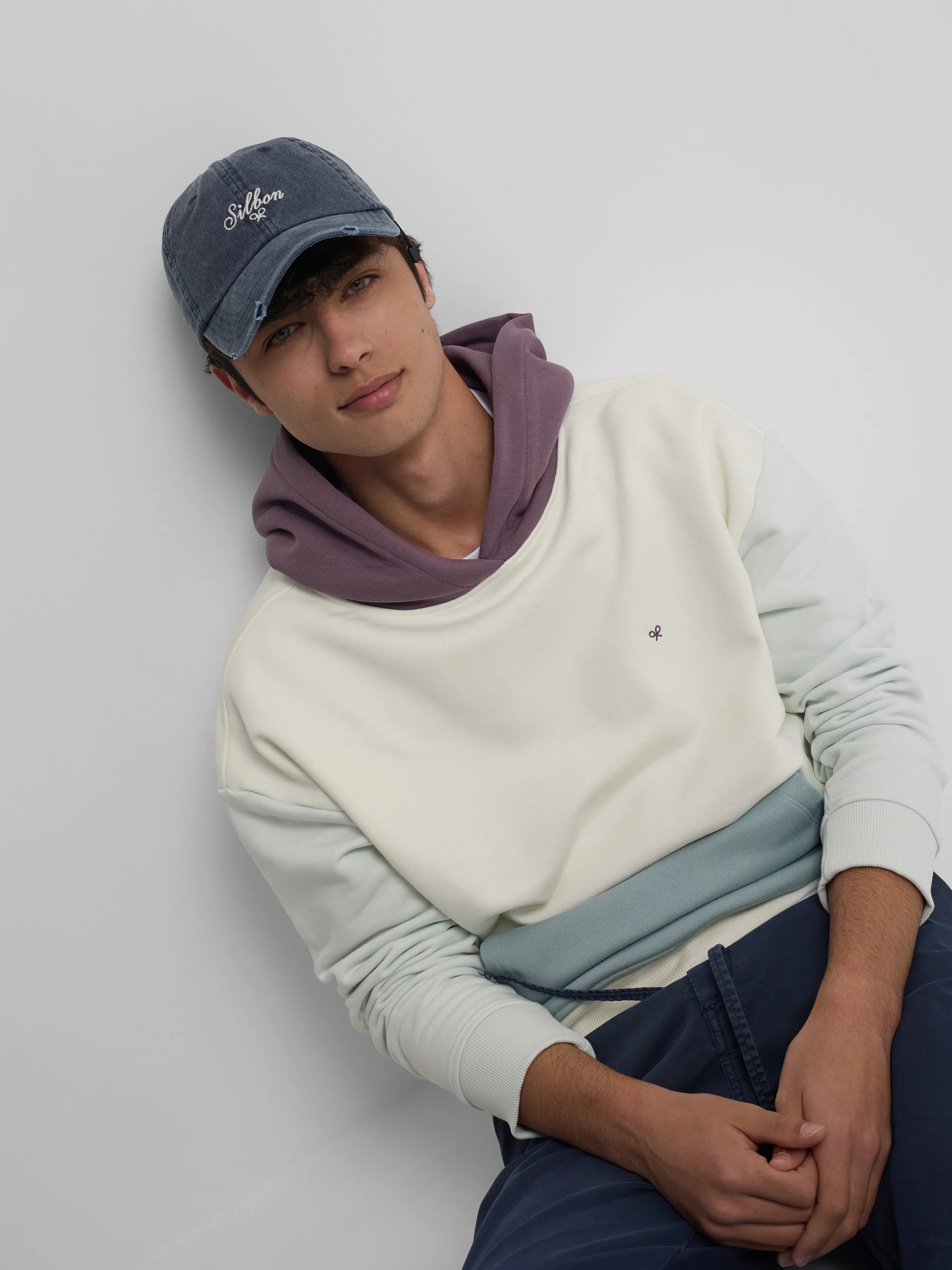 Sudadera capucha multicolor crema - Image 6