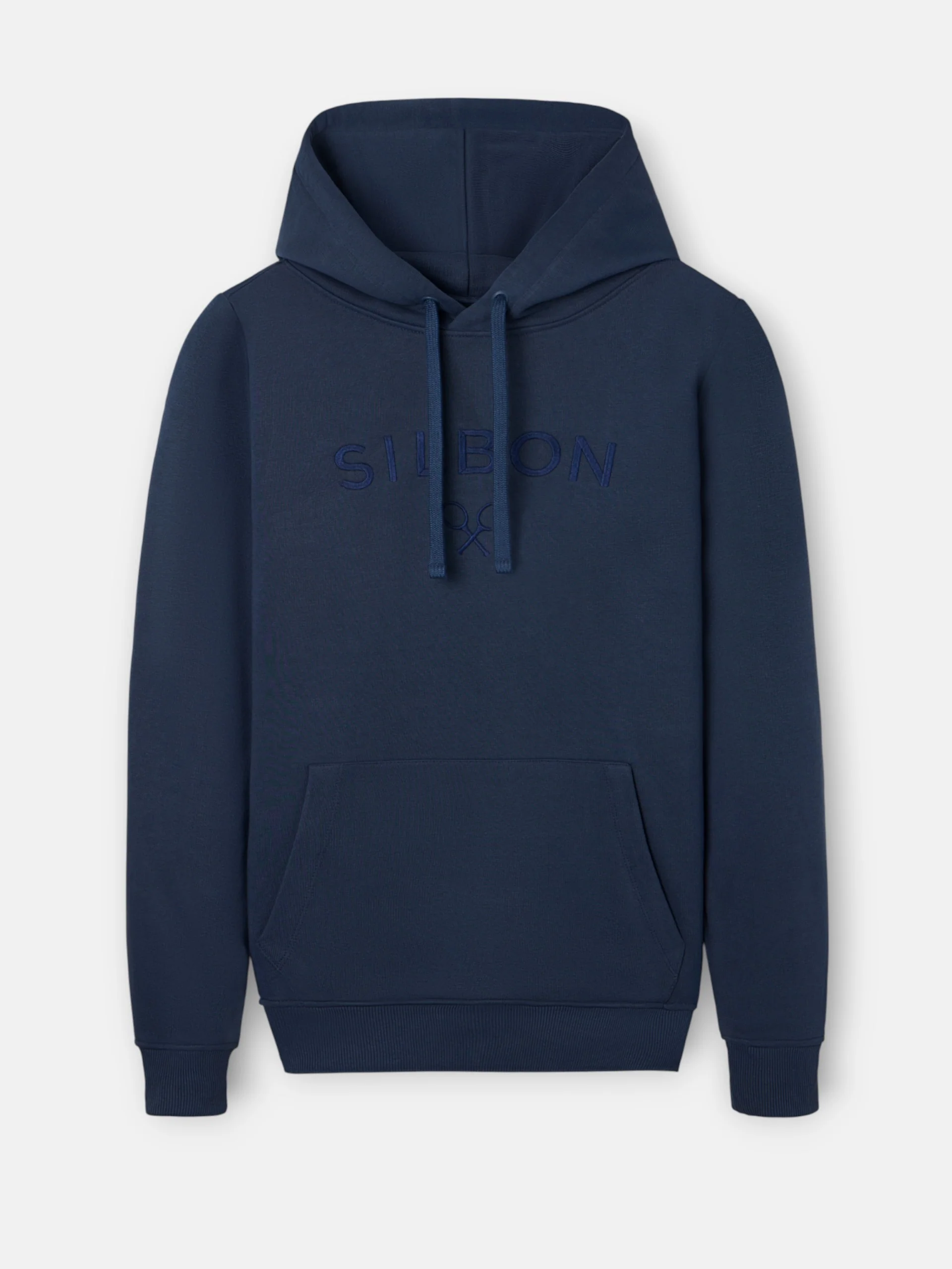 Sudadera capucha Silbon raqueta media azul marino - Image 5