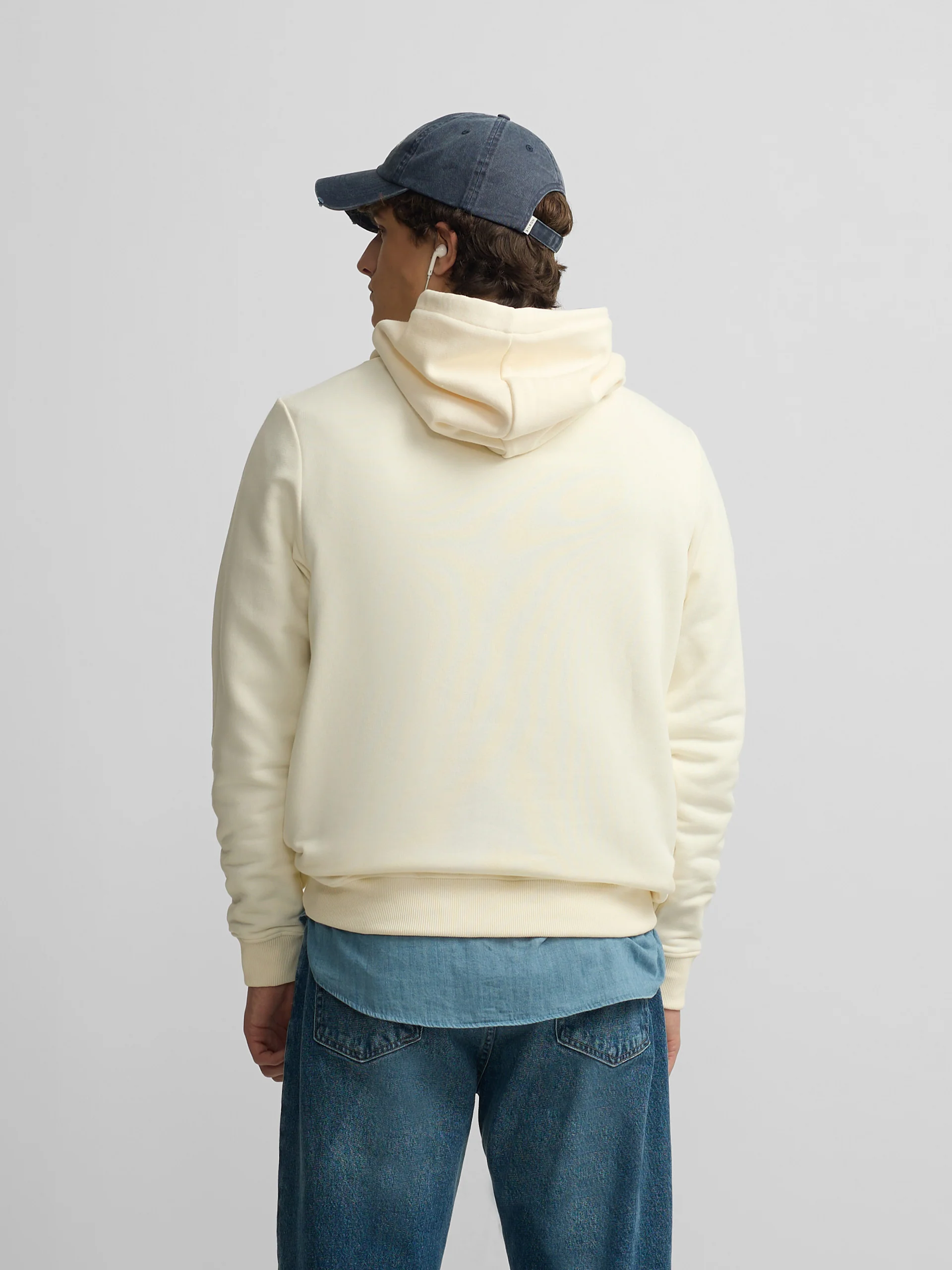 Sudadera capucha Silbon raqueta media crema - Image 9