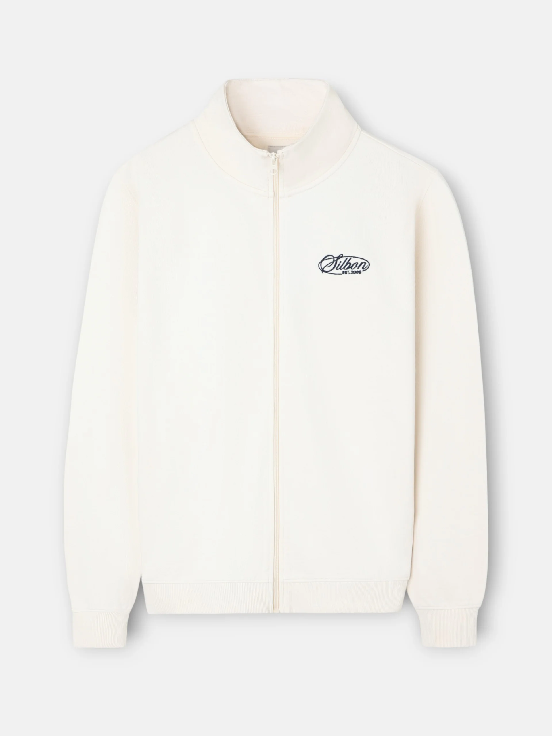 Sudadera cremallera bordado crema - Image 5