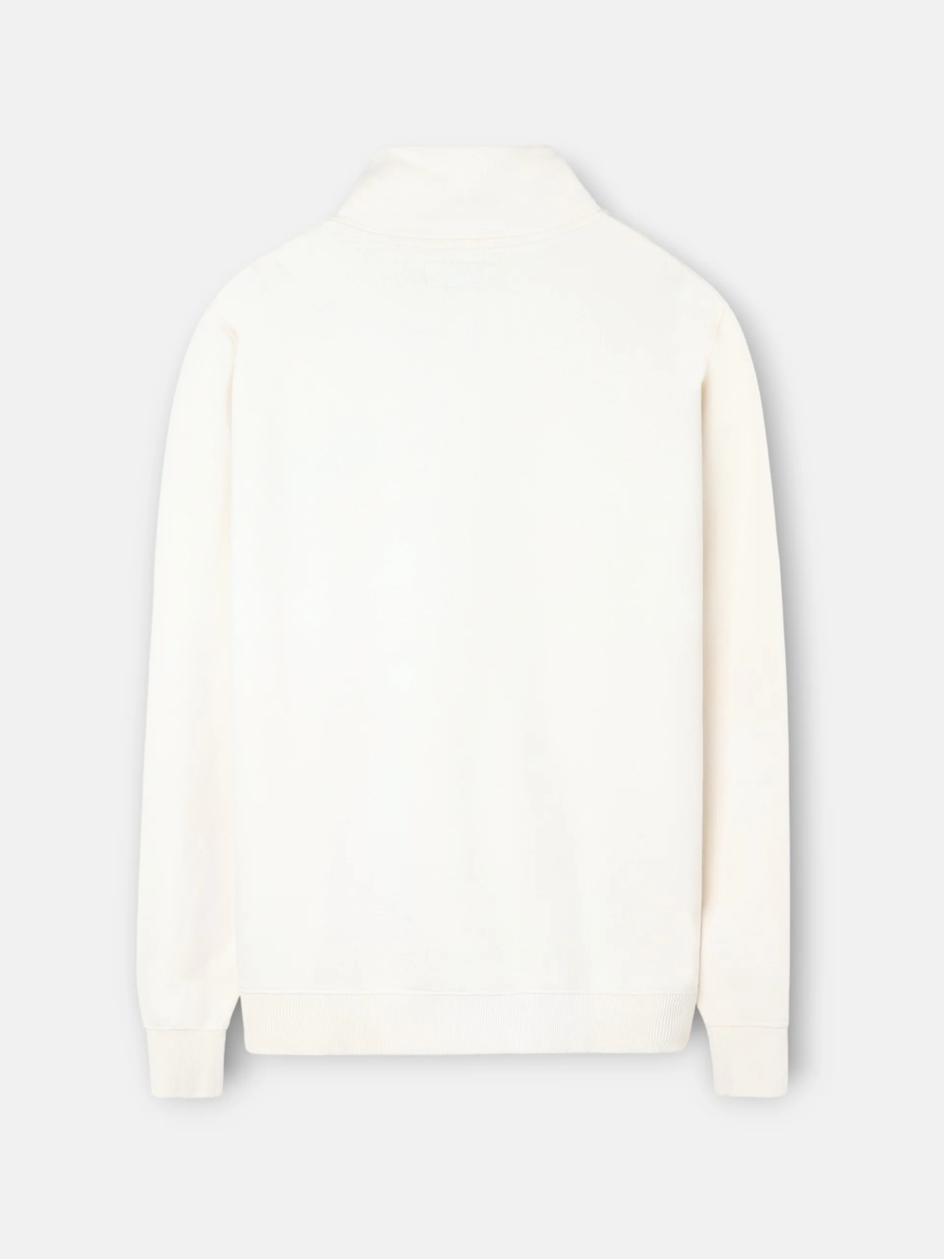 Sudadera cremallera bordado crema - Image 6