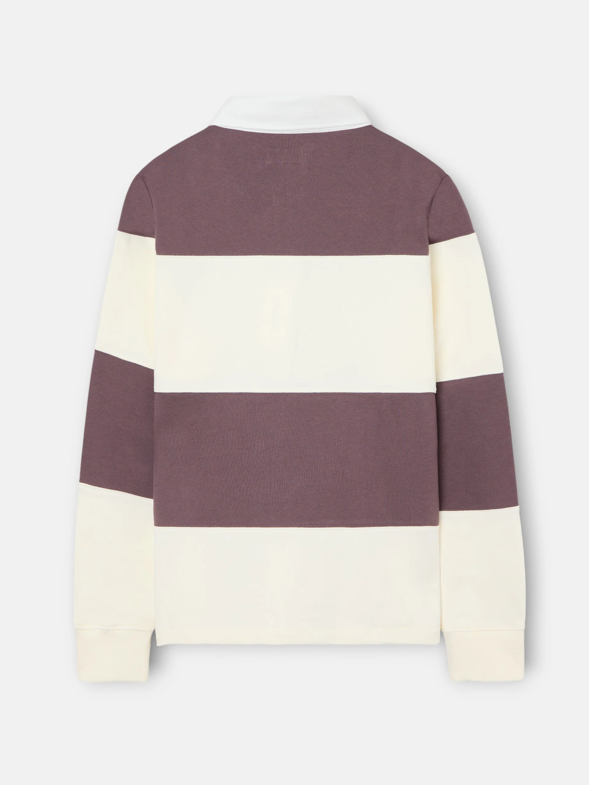Sudadera cuello polo raya ancha burdeos - Image 7
