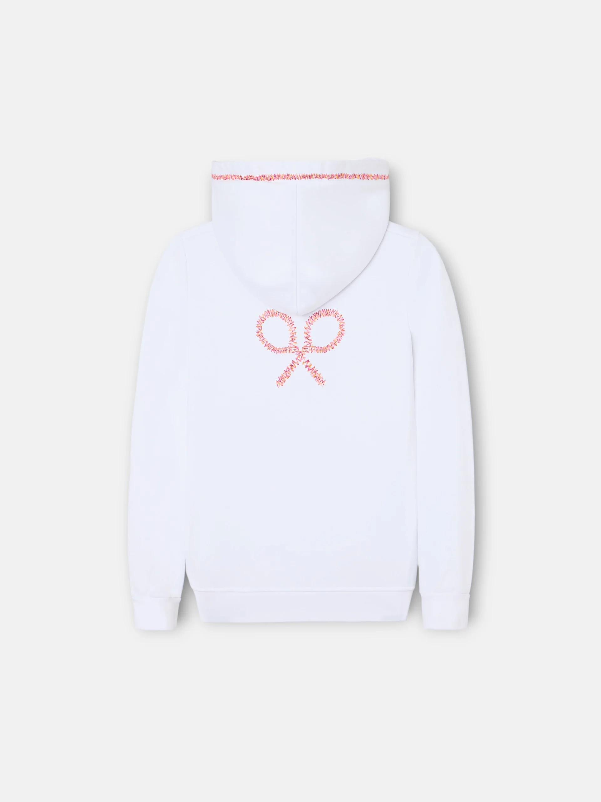 Sudadera girl capucha raqueta etnica blanca - Image 9