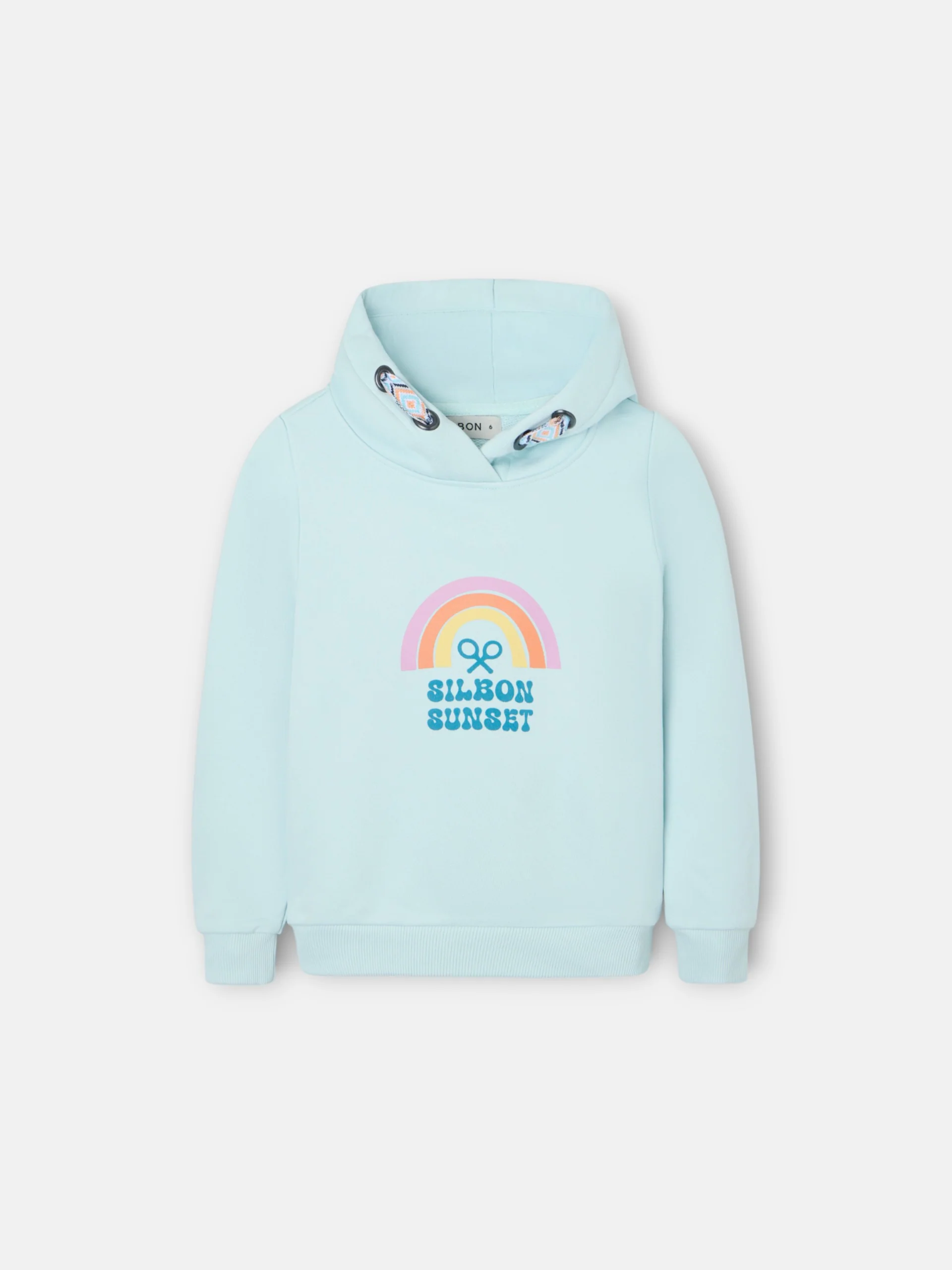 Sudadera girl capucha silbon sunset celeste - Image 7
