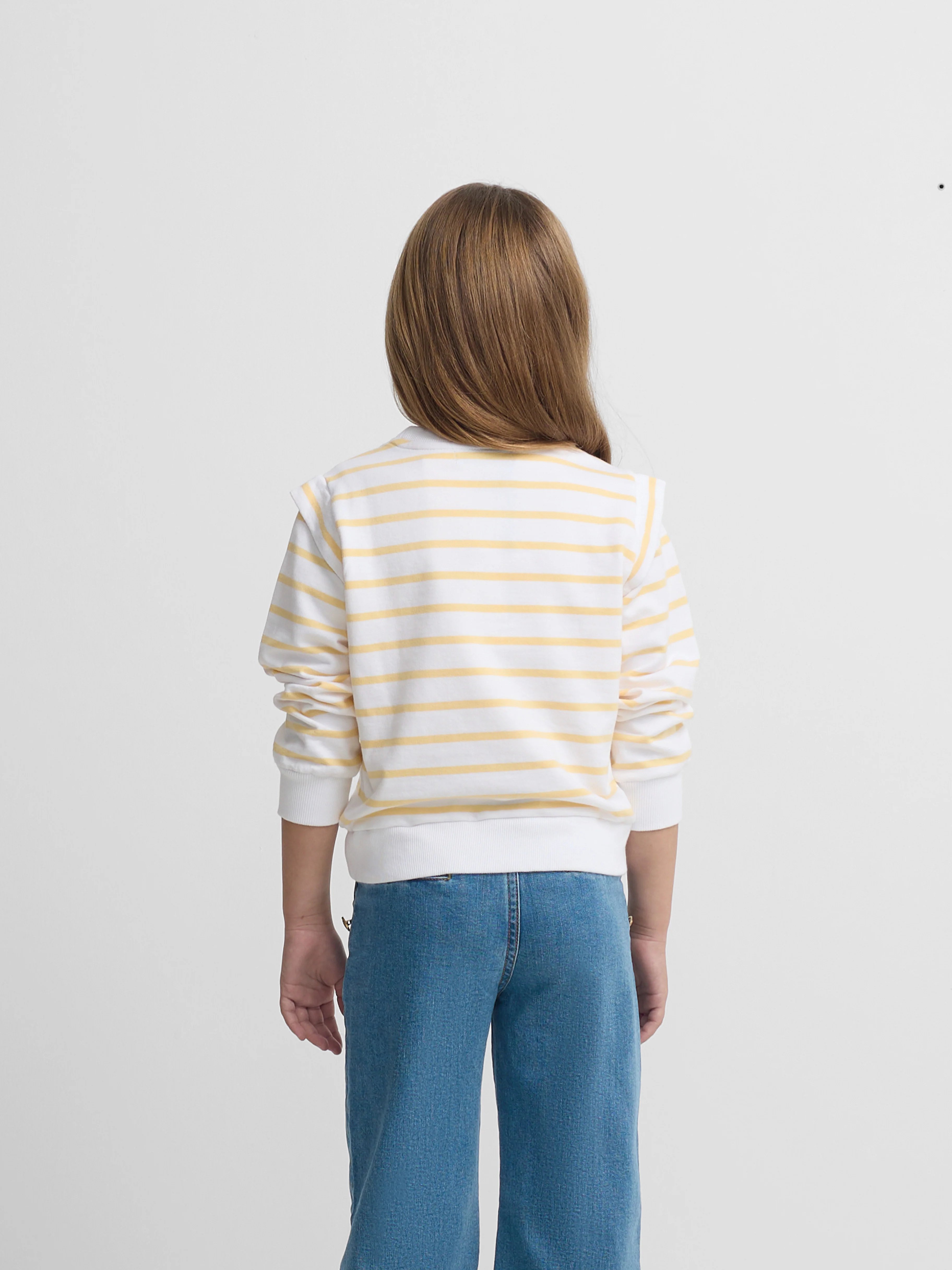Sudadera girl hombreras amarillo y crudo - Image 6