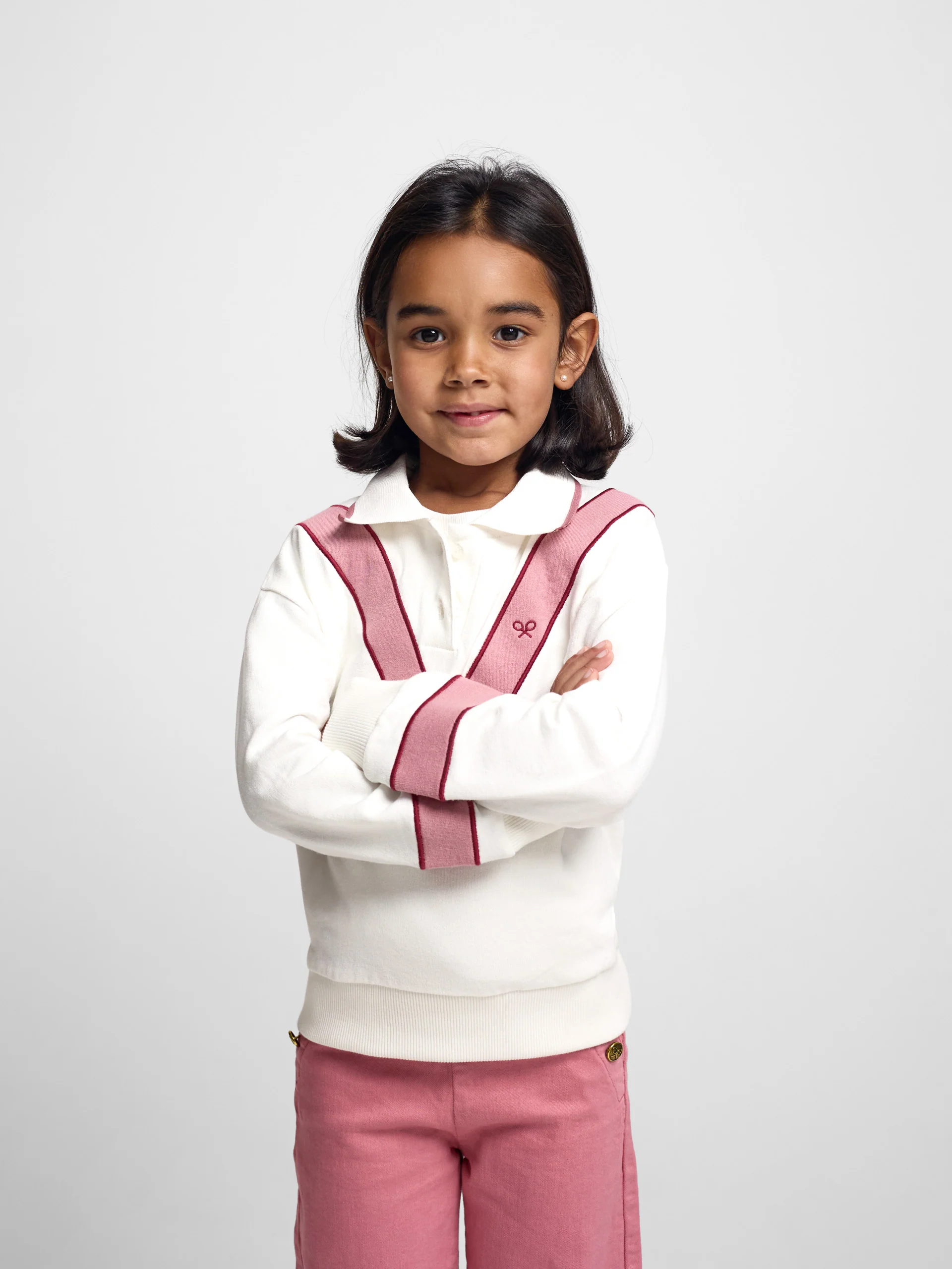 Sudadera girl retro rosa y cruda - Image 3
