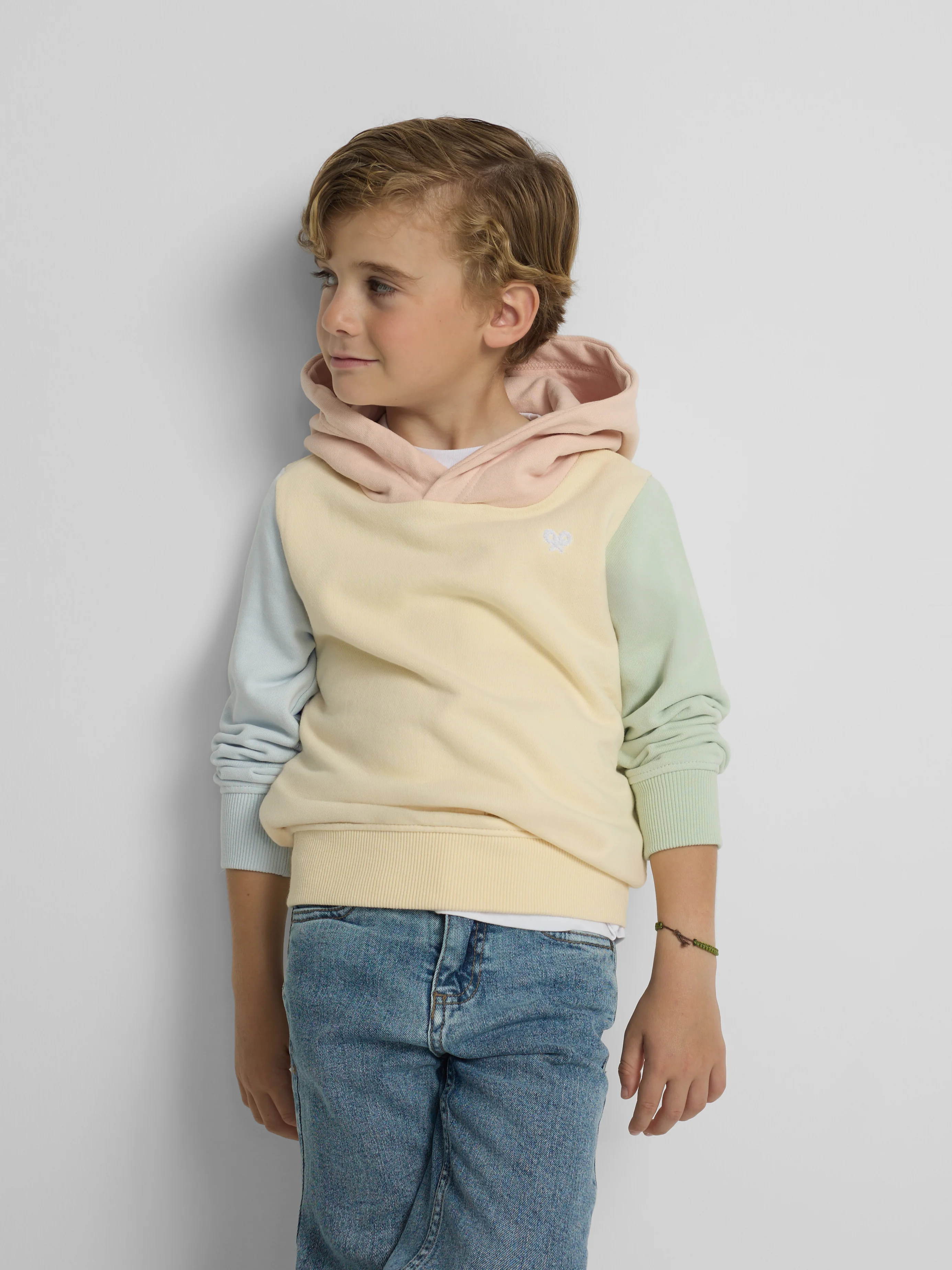 Sudadera kids capucha multicolor amarillo