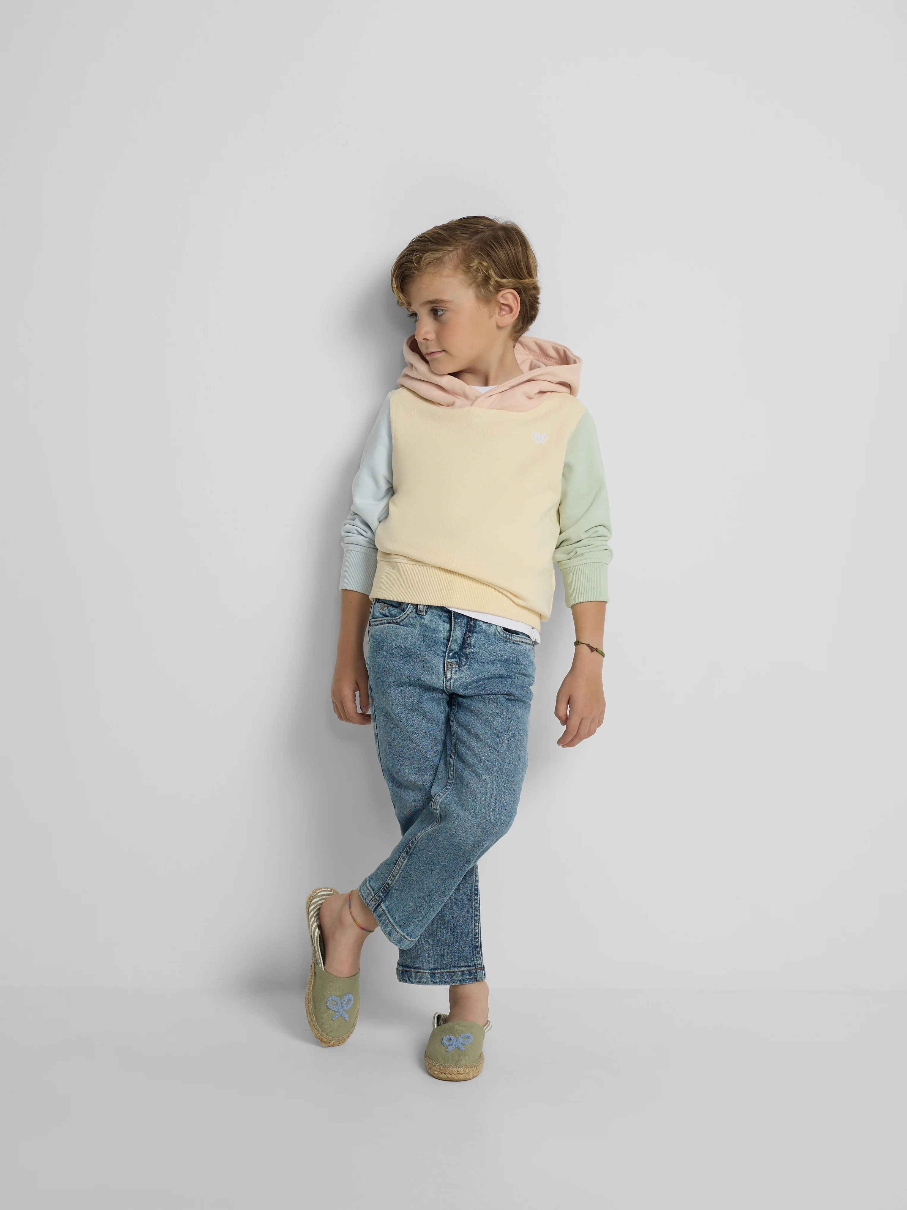 Sudadera kids capucha multicolor amarillo - Image 3