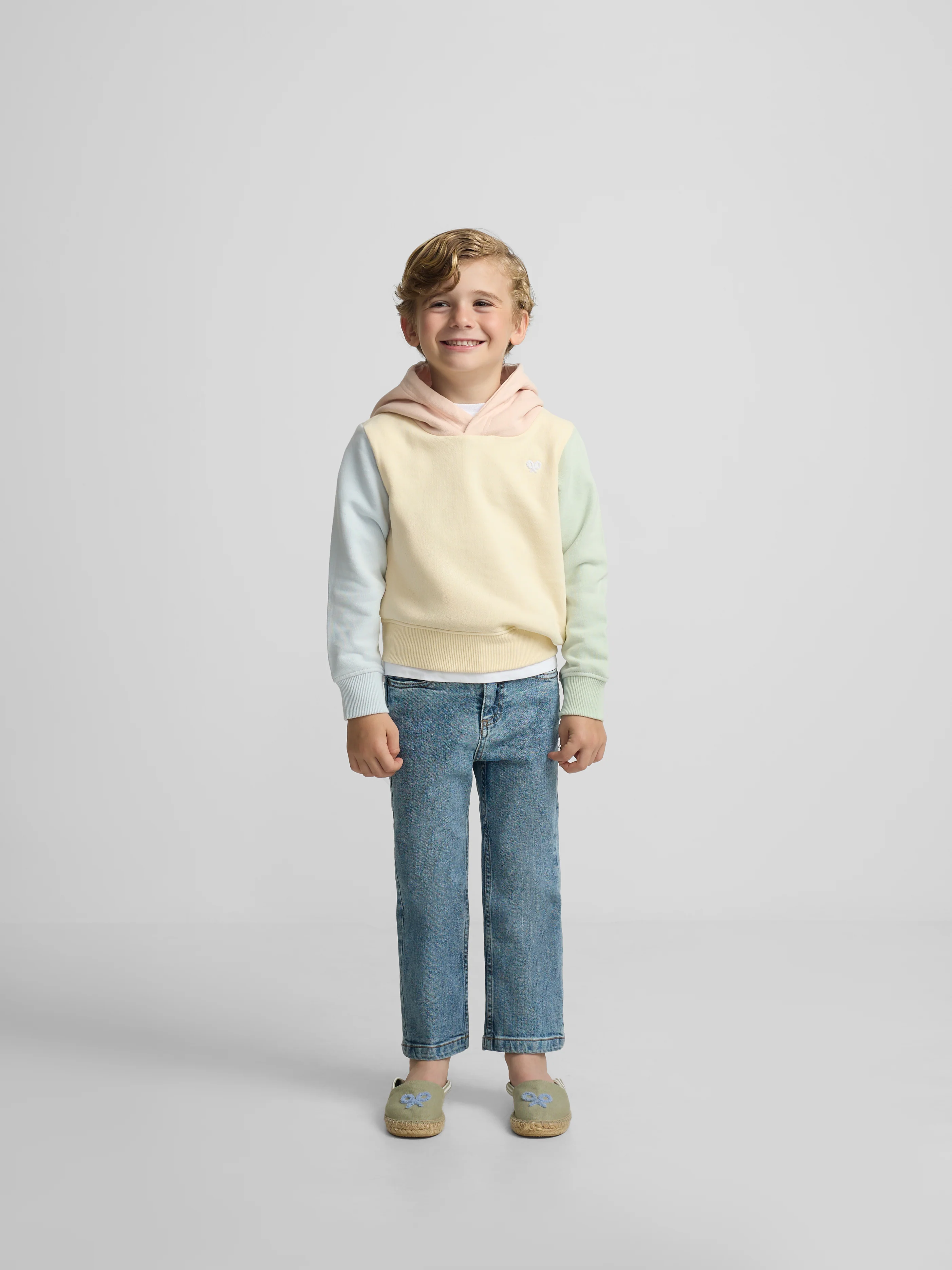 Sudadera kids capucha multicolor amarillo - Image 4