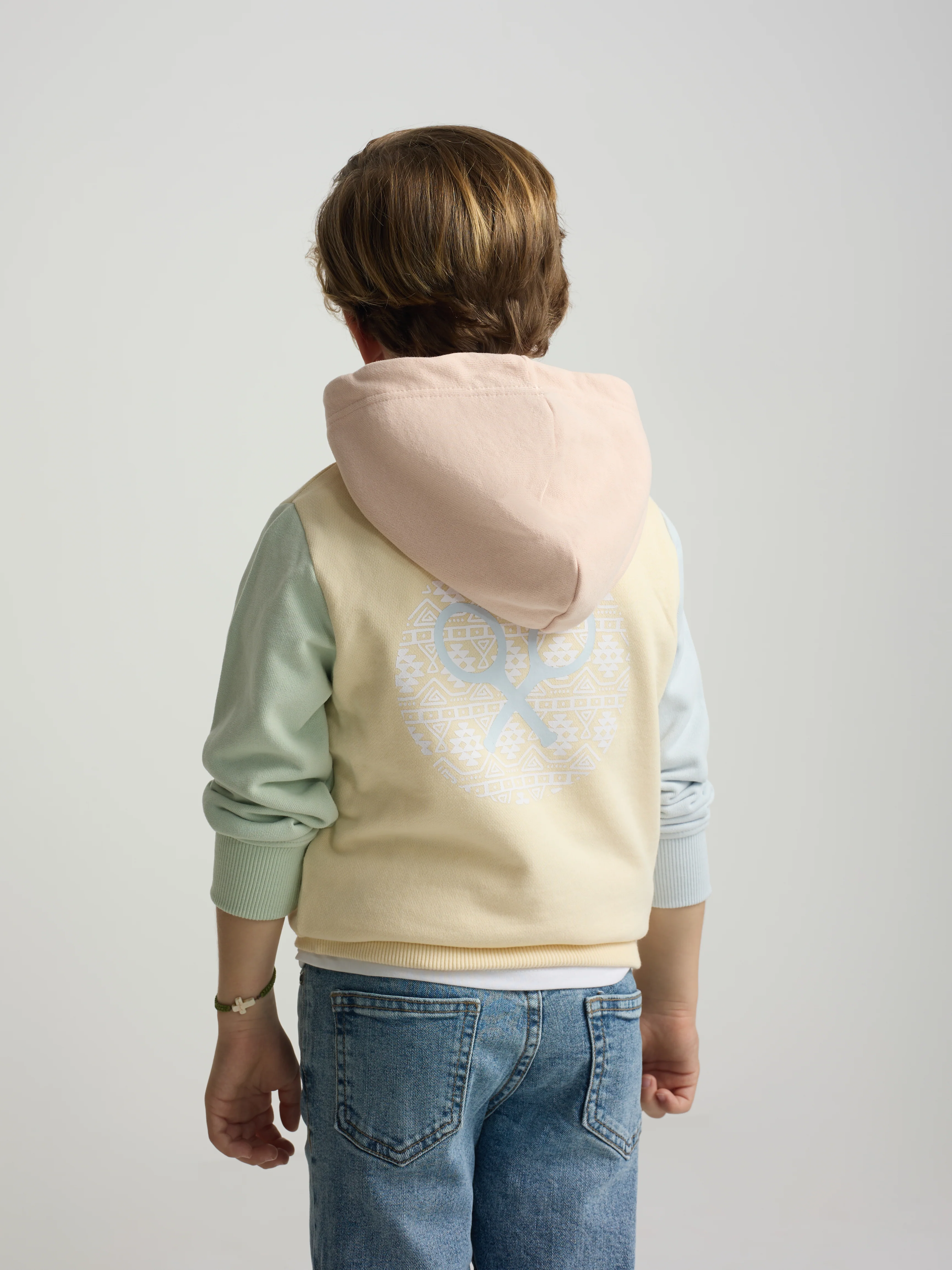 Sudadera kids capucha multicolor amarillo - Image 7
