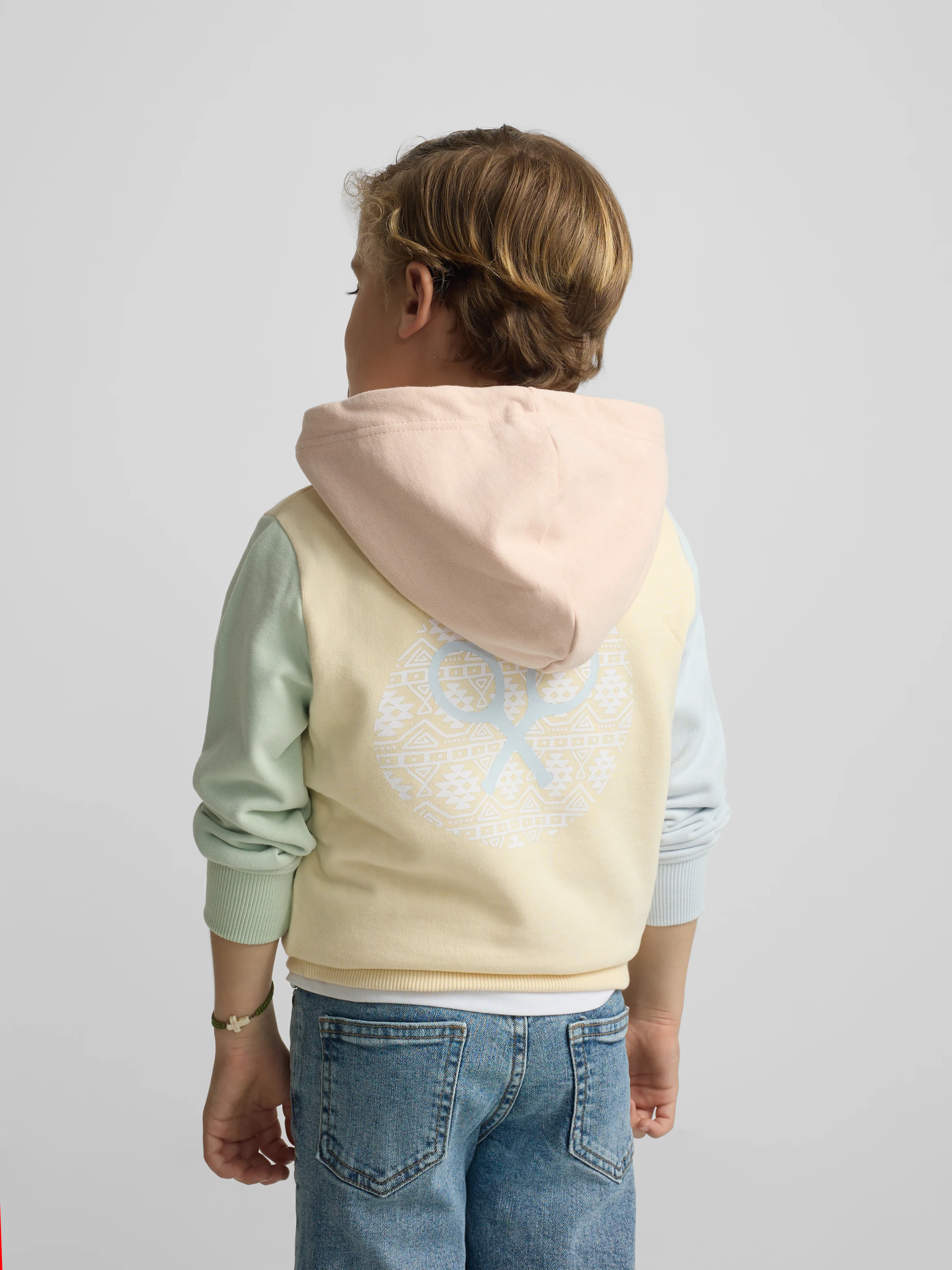 Sudadera kids capucha multicolor amarillo - Image 9