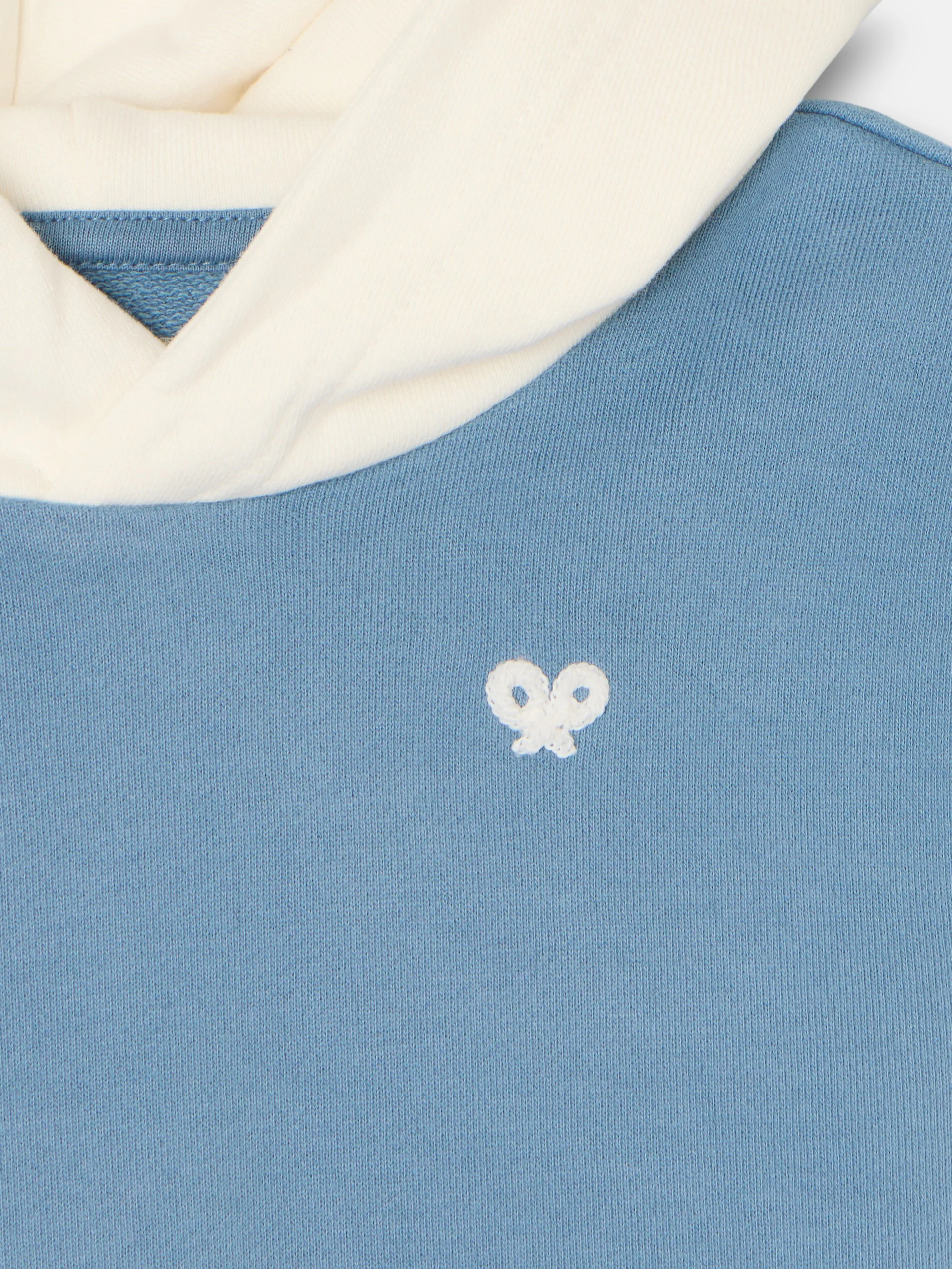 Sudadera kids capucha raqueta etnica azul - Image 2