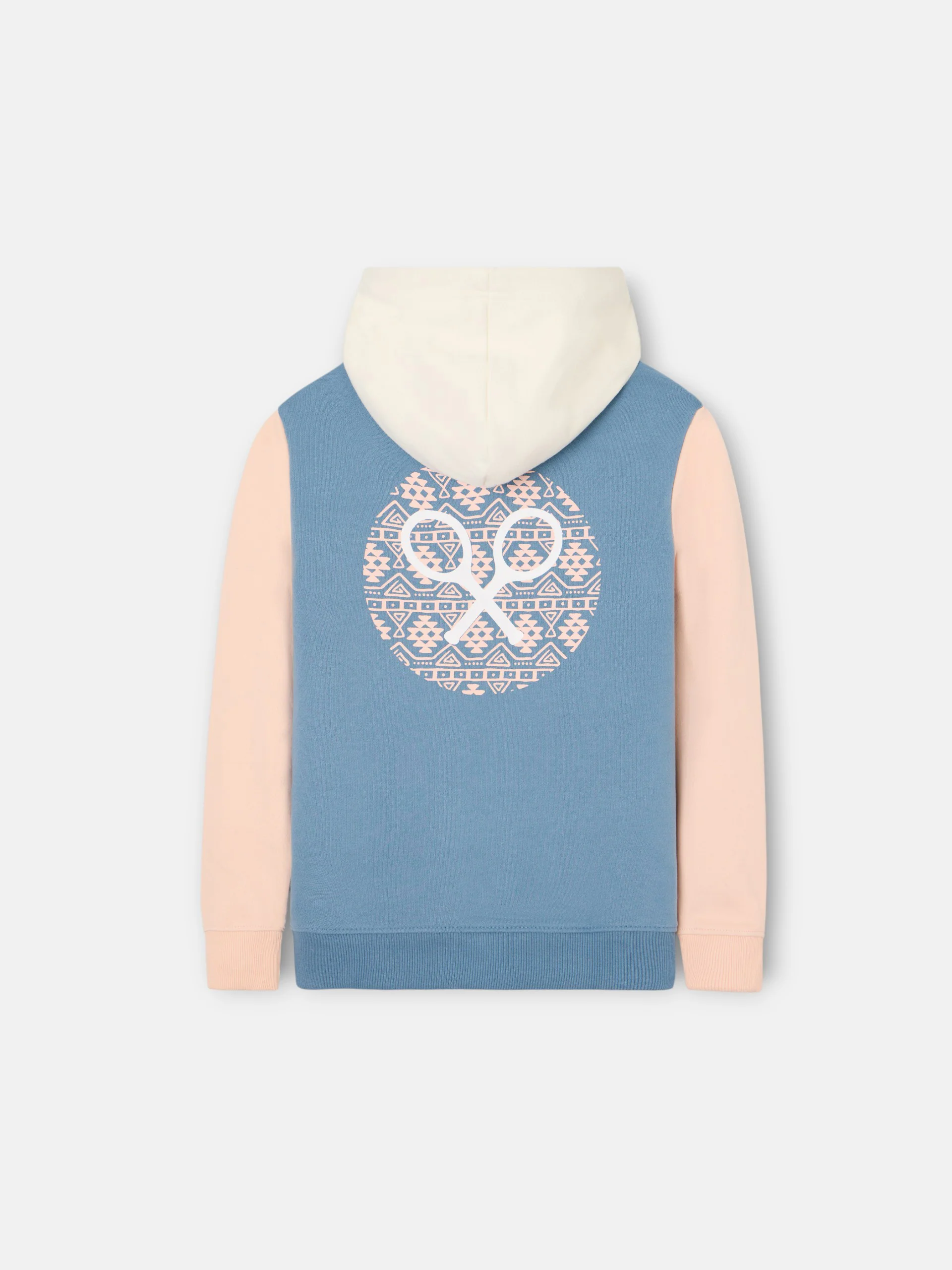 Sudadera kids capucha raqueta etnica azul - Image 7