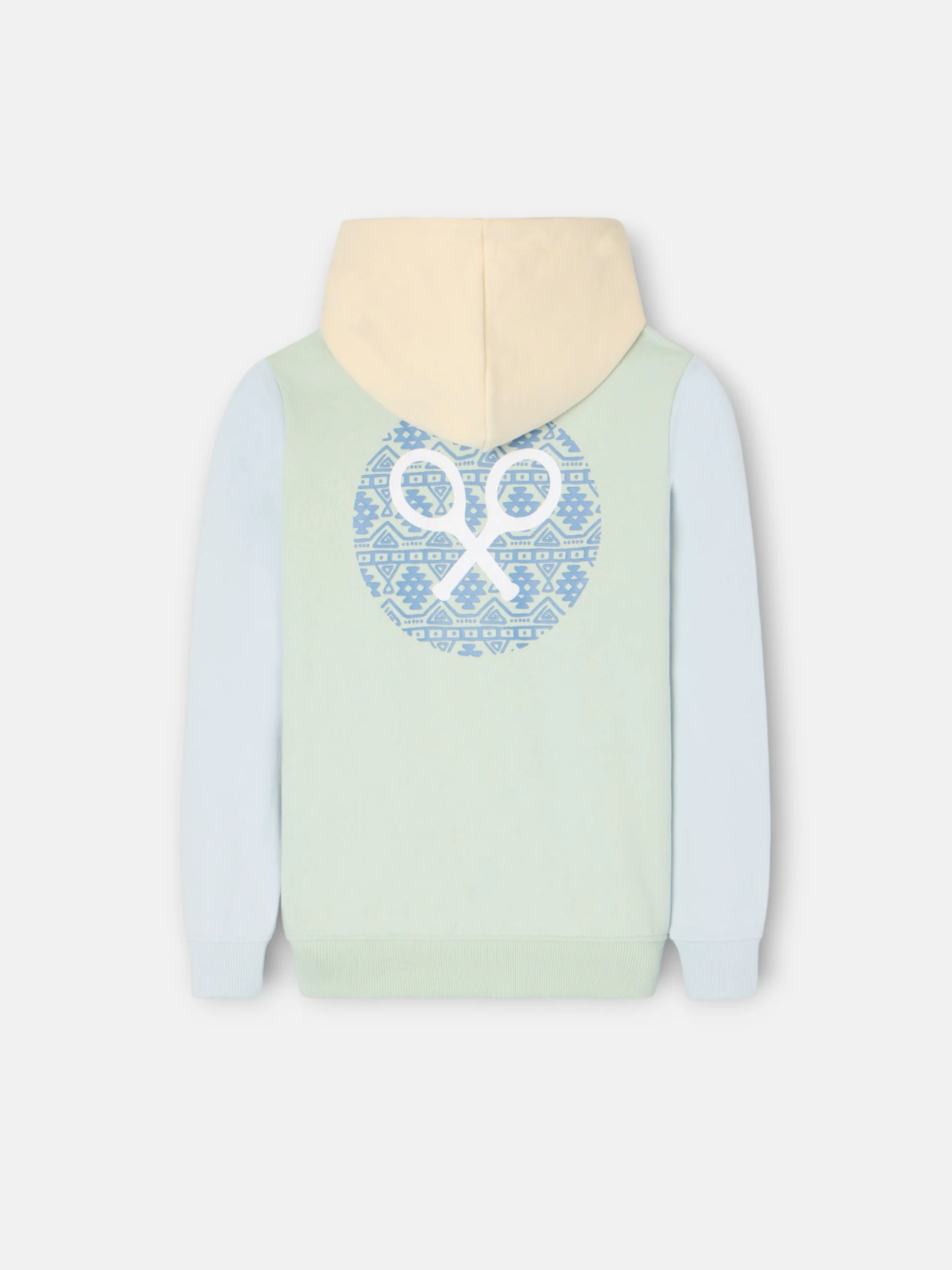 Sudadera kids capucha raqueta etnica verde - Image 9