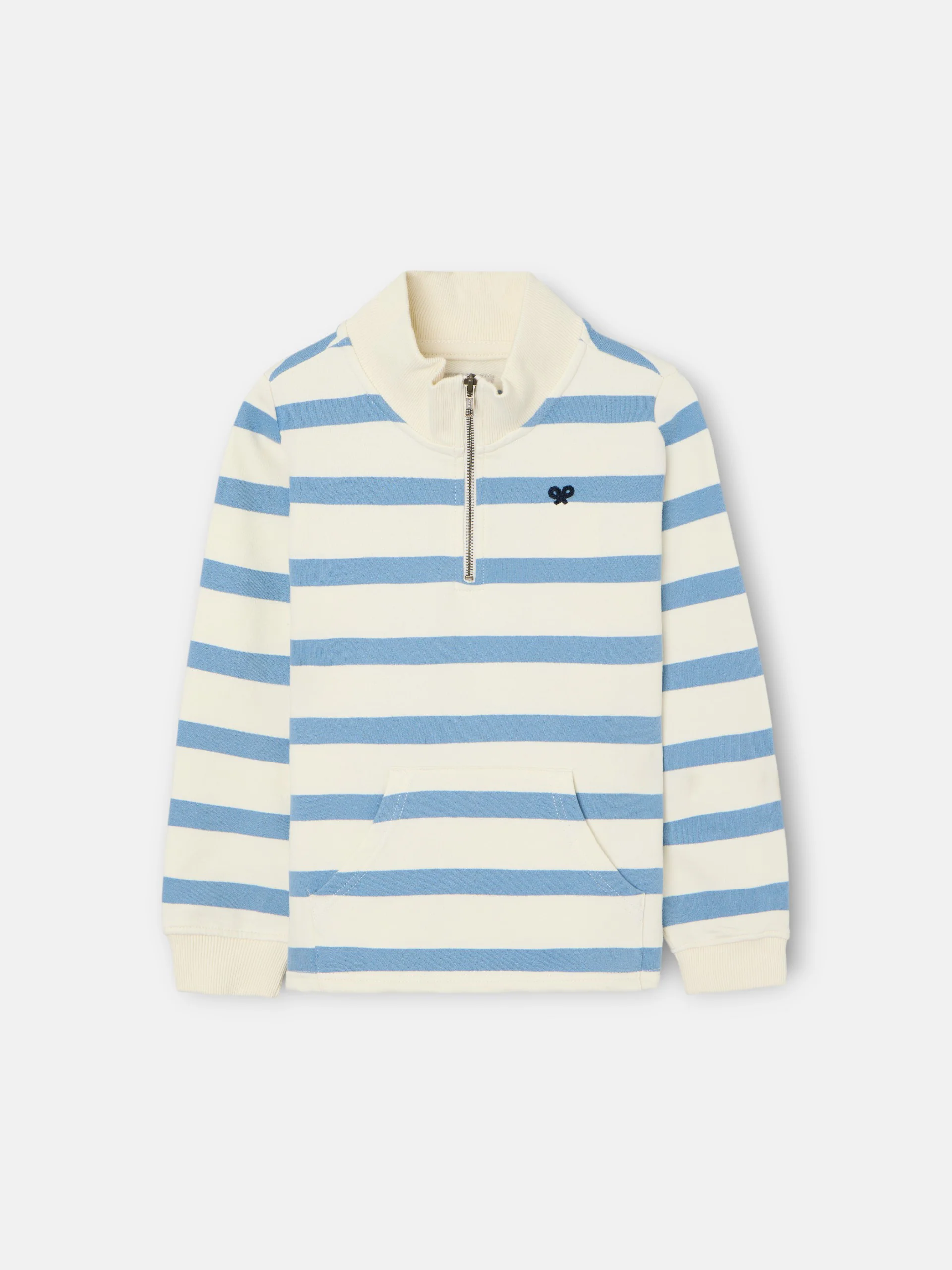 Sudadera kids media cremallera rayas azul - Image 7