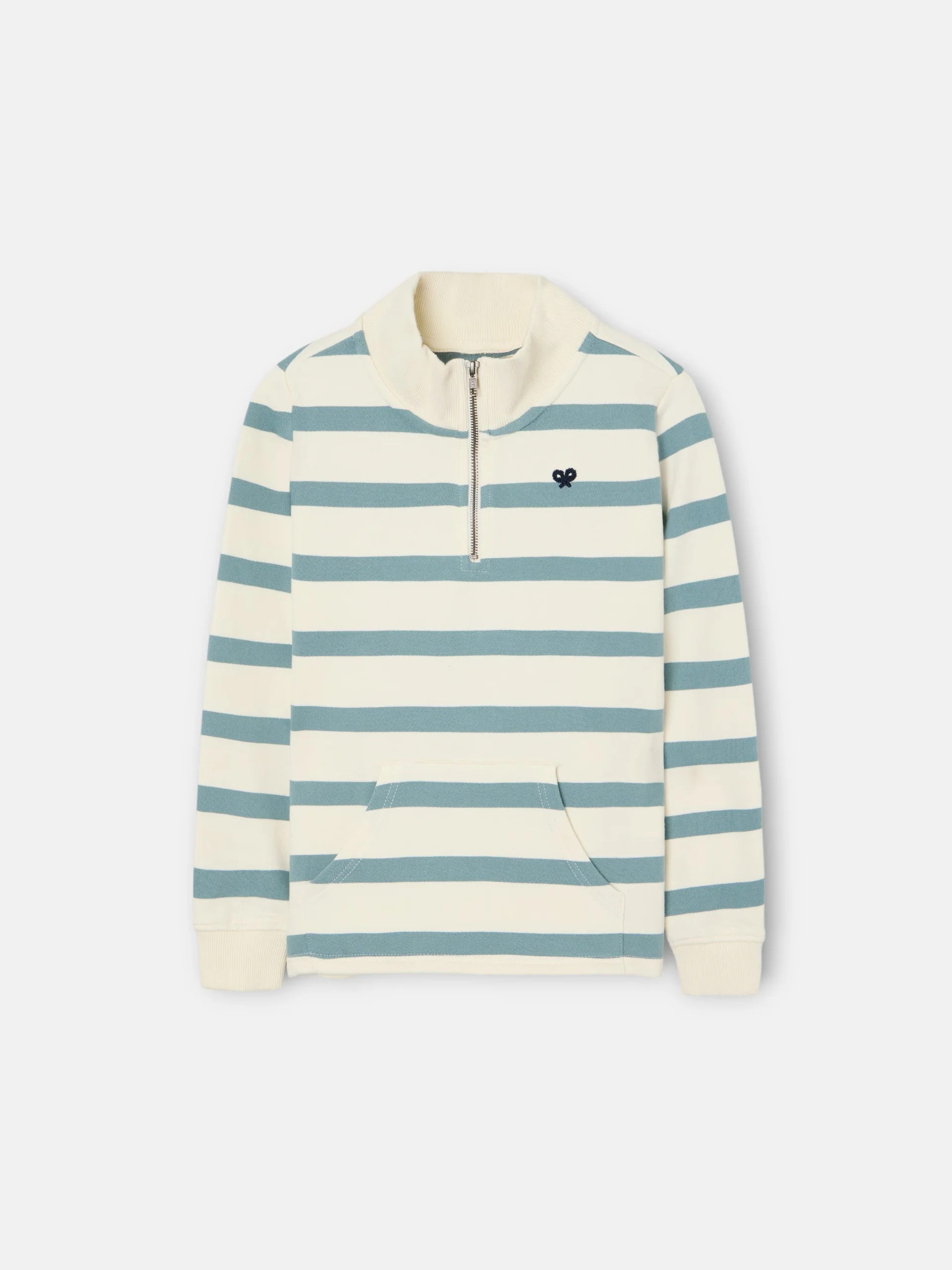 Sudadera kids media cremallera rayas verde - Image 6