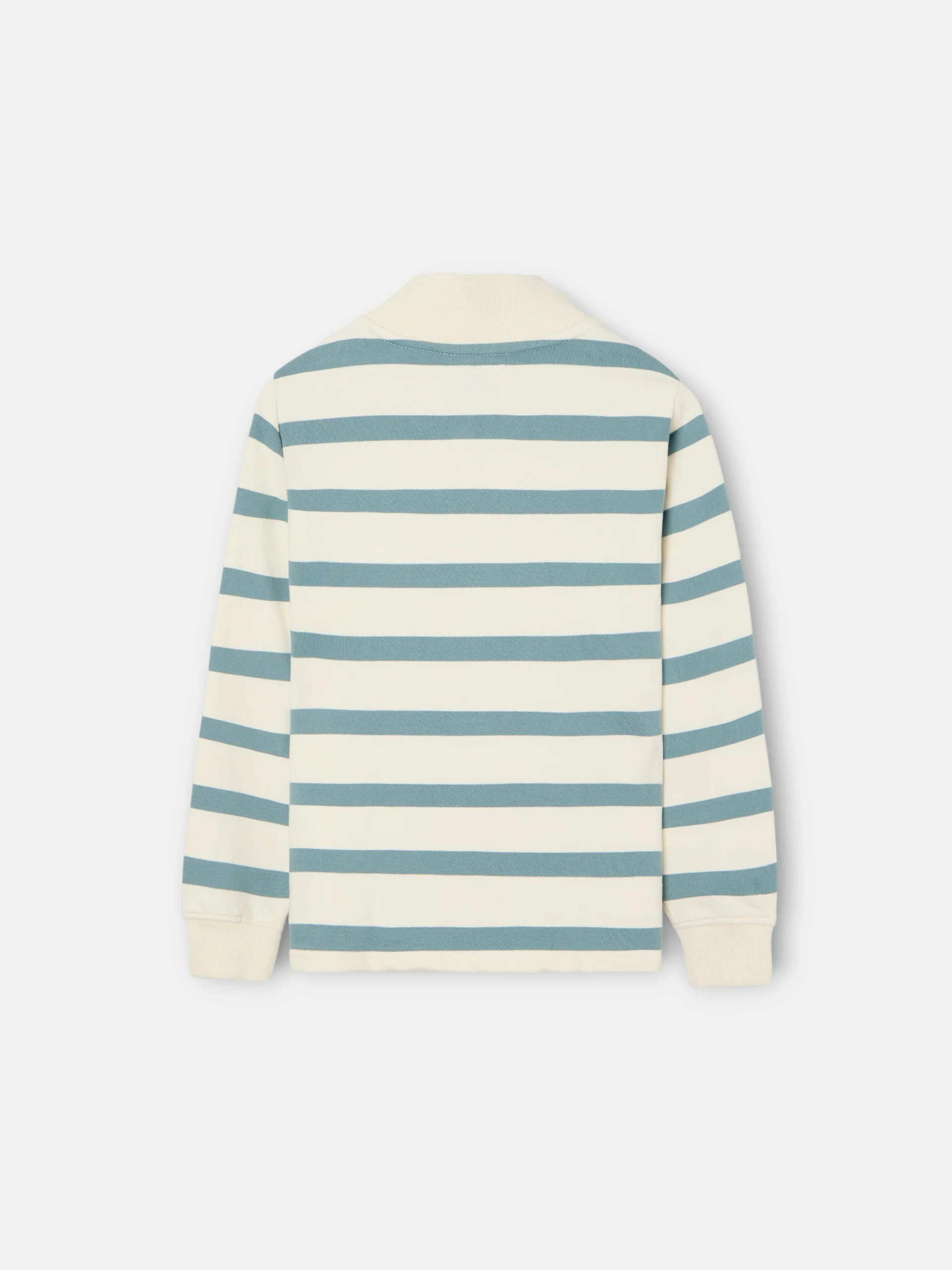 Sudadera kids media cremallera rayas verde - Image 7