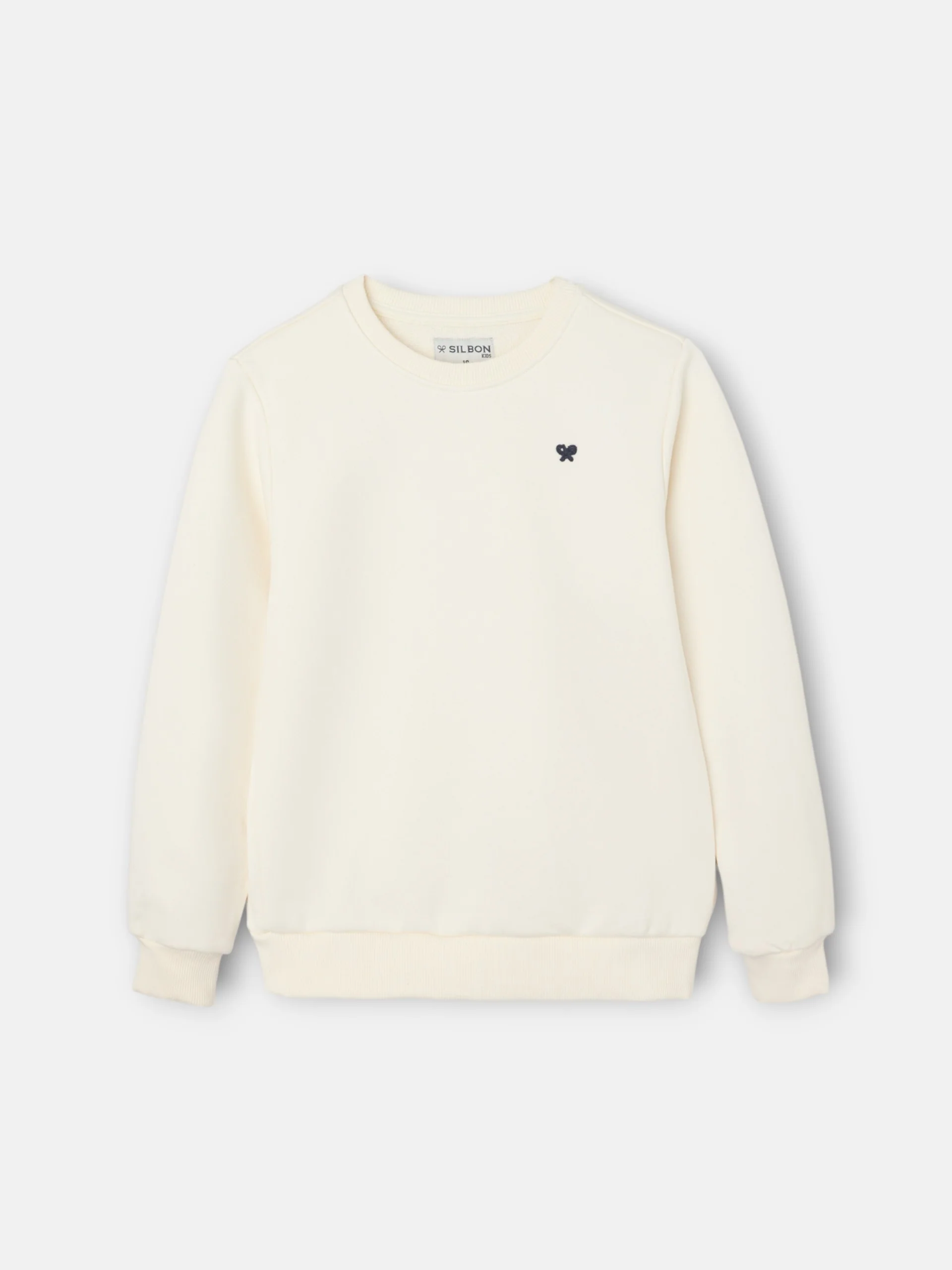 Sudadera kids minilogo crema - Image 7