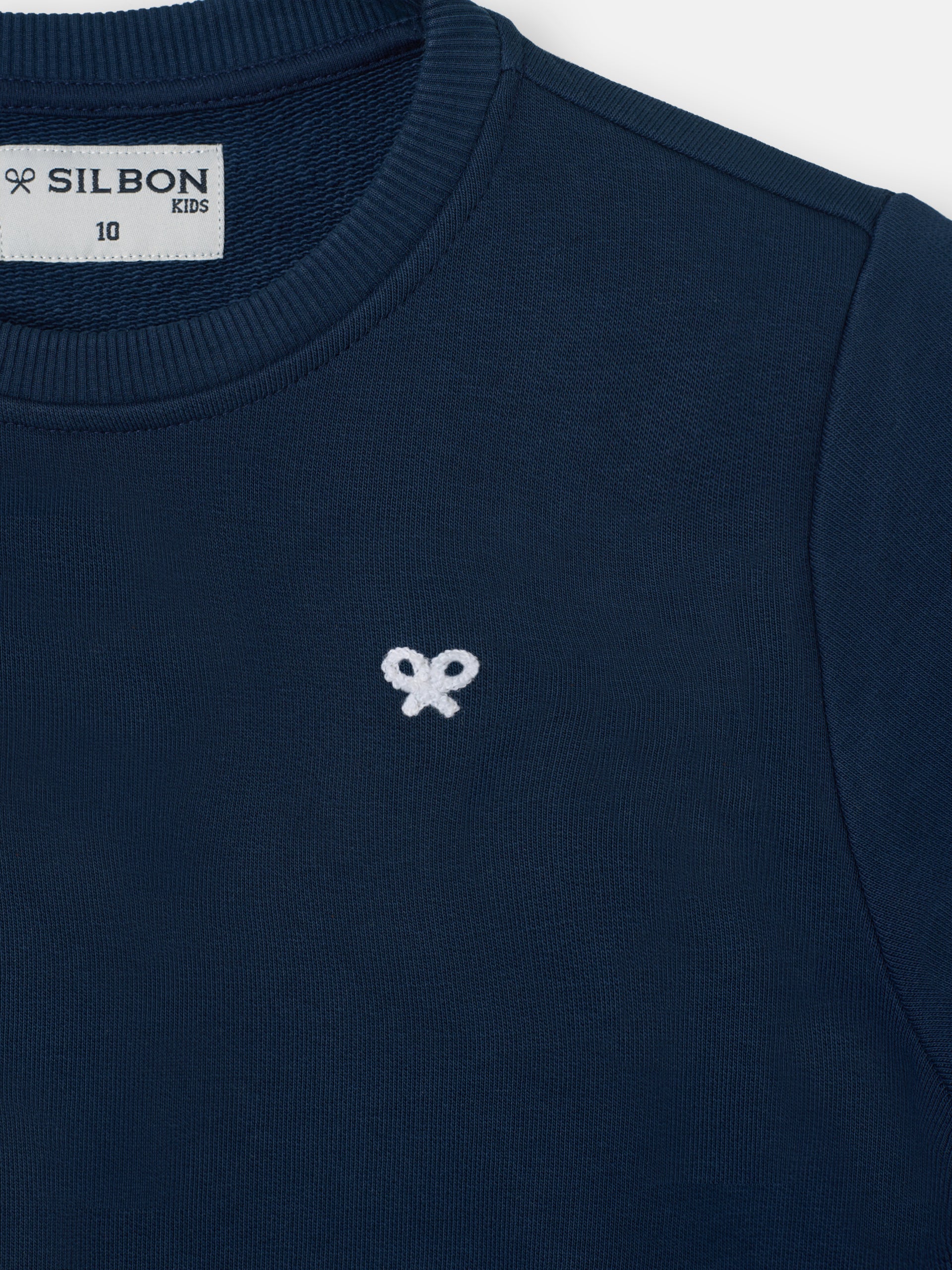 Sudadera kids minilogo rizo azul marino - Image 2