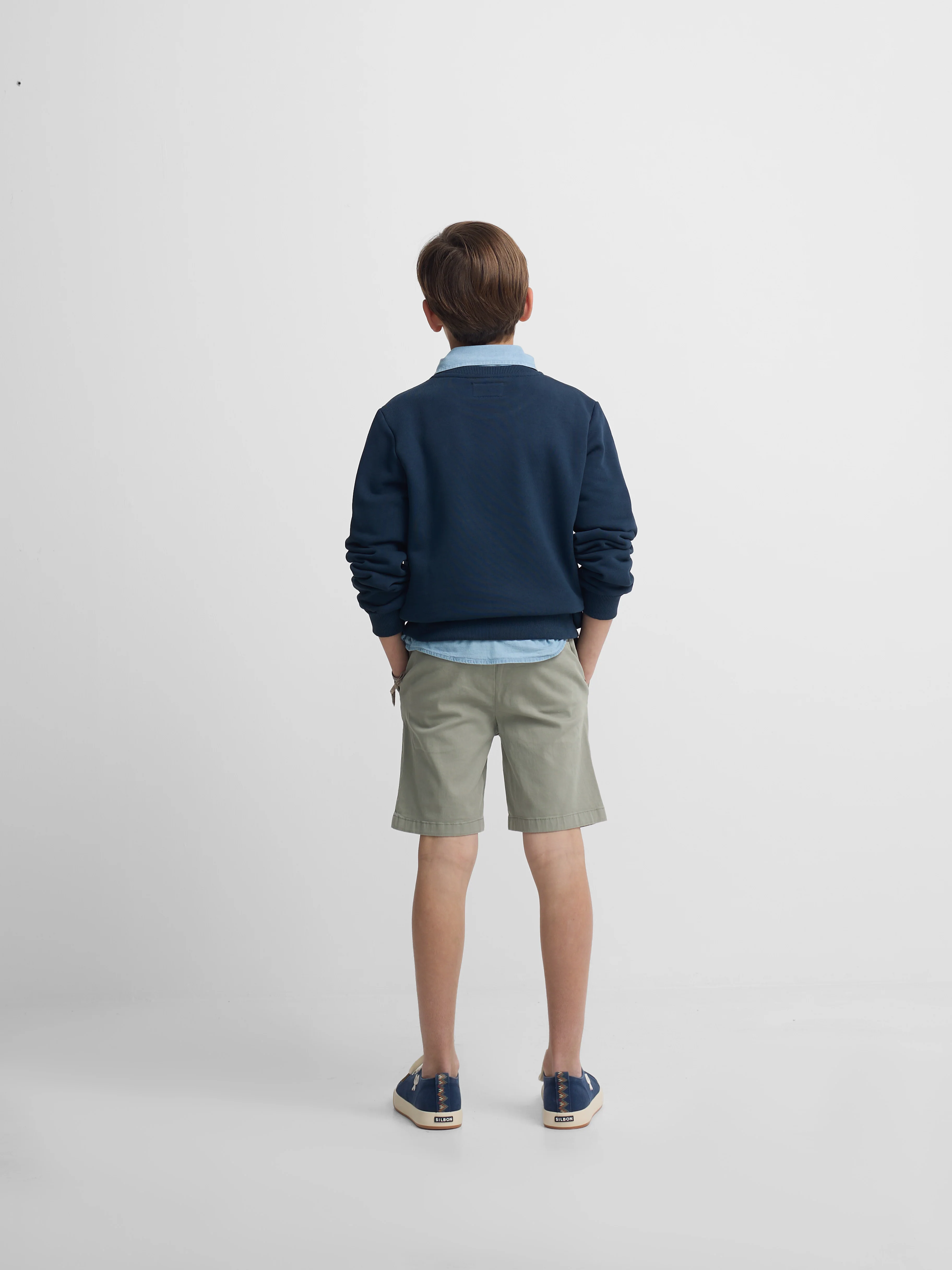 Sudadera kids minilogo rizo azul marino - Image 5