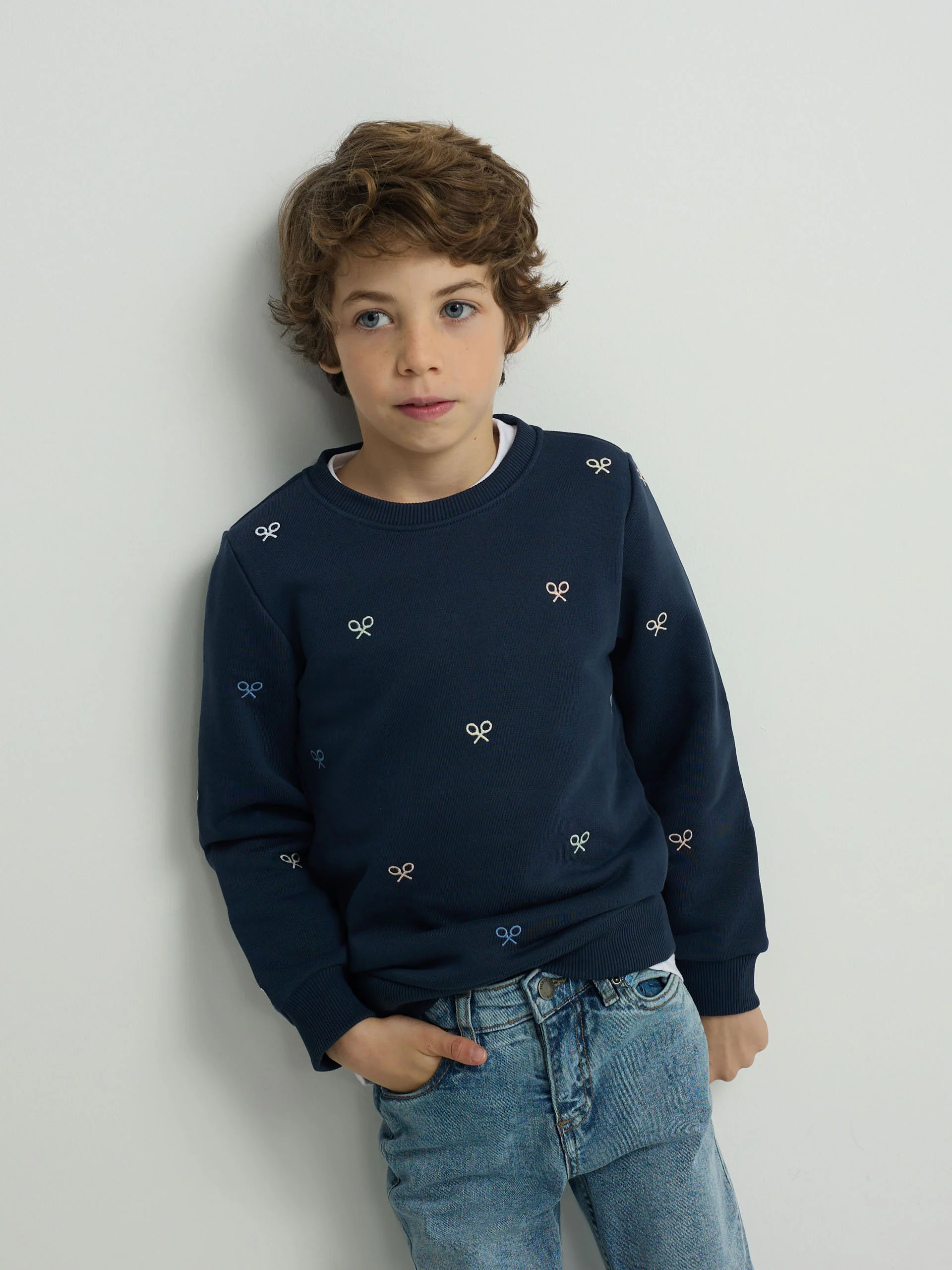 Sudadera kids multiraqueta colores azul marino - Image 3