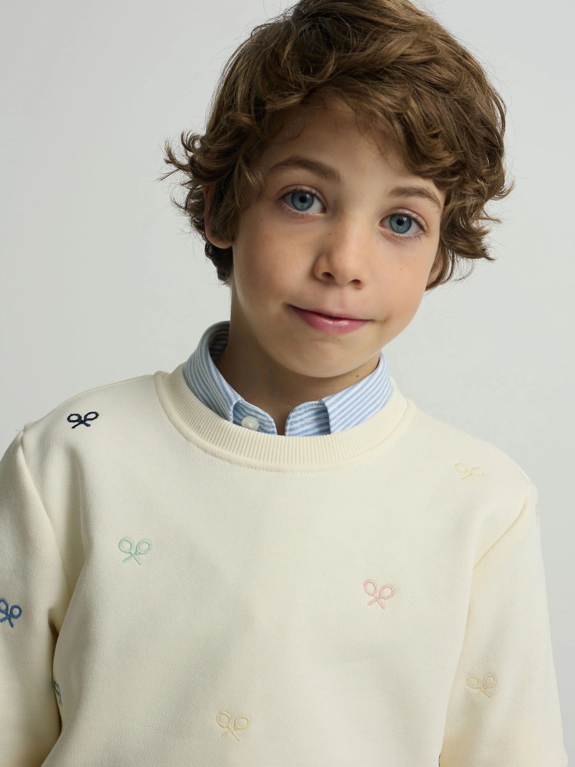 Sudadera kids multiraqueta colores blanco
