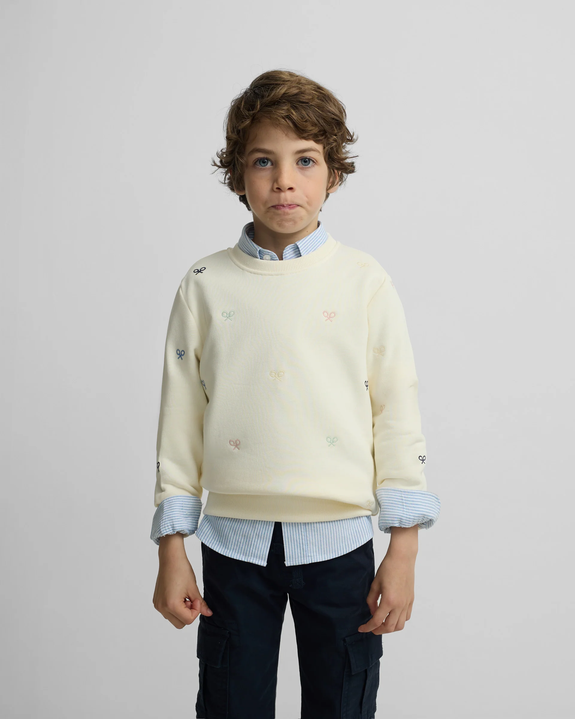 Sudadera kids multiraqueta colores blanco - Image 3