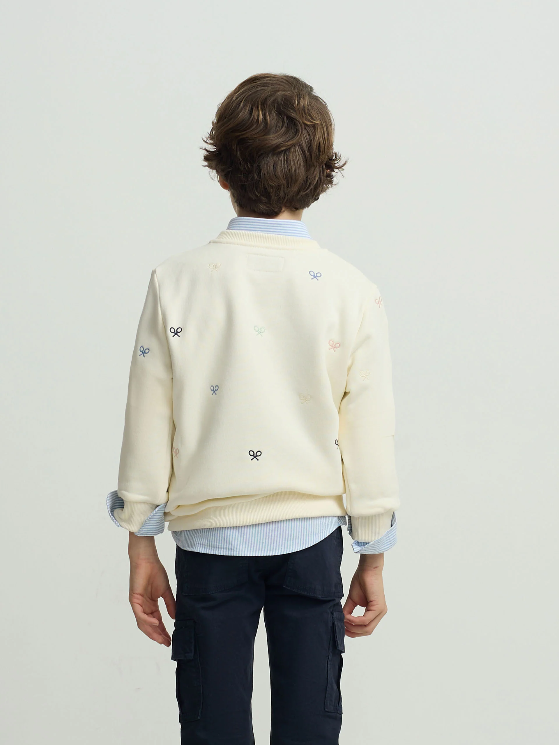 Sudadera kids multiraqueta colores blanco - Image 4