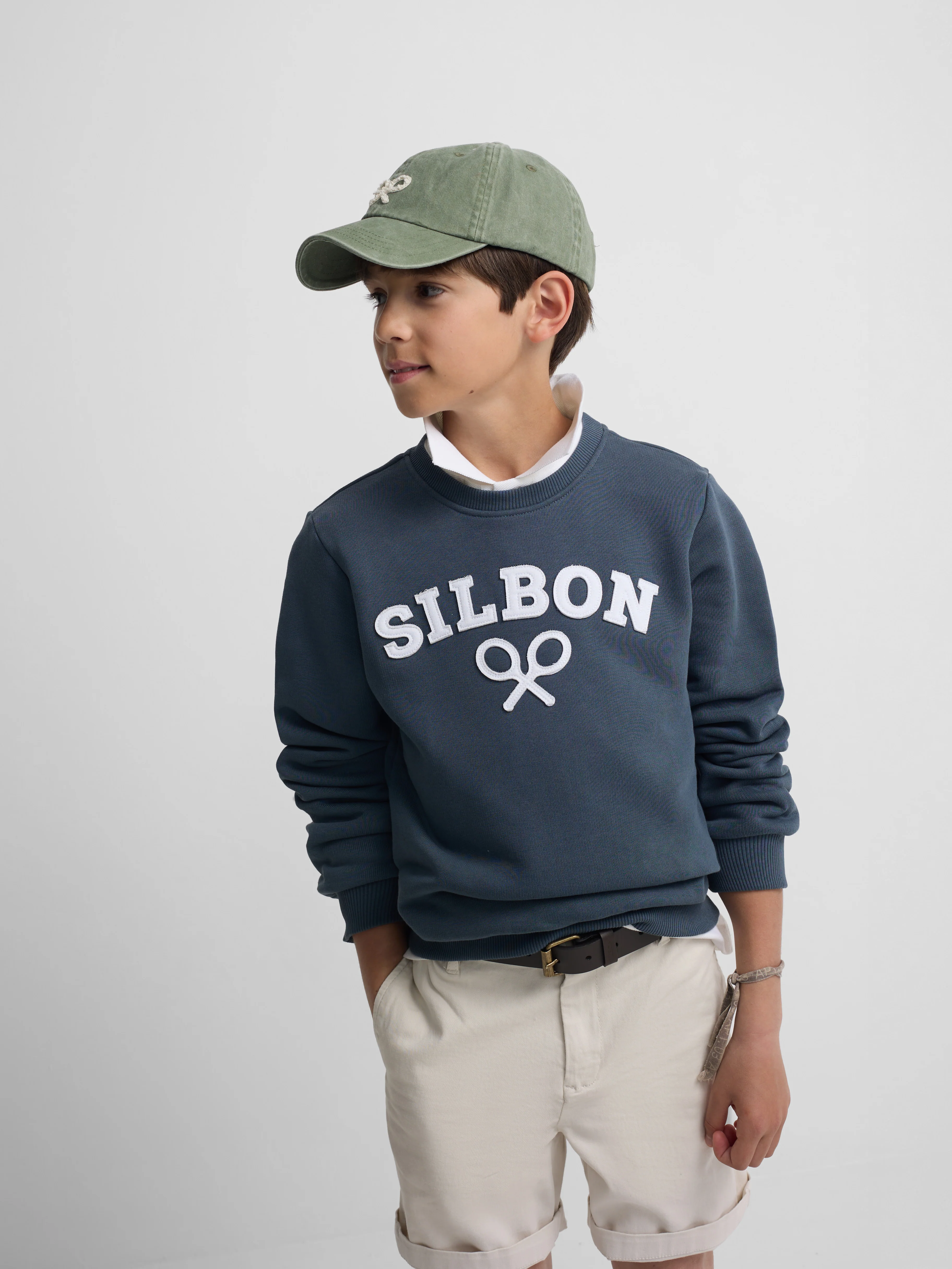 Sudadera kids raqueta media azul marino - Image 3